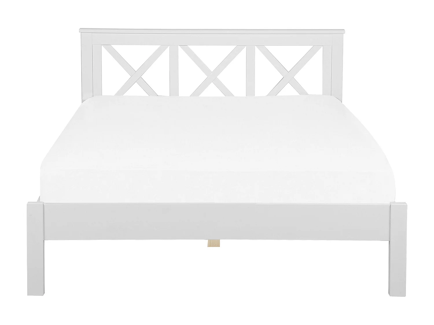 Bett mit Lattenrost Kiefernholz TANNAY 180 x 200 cm Weiss