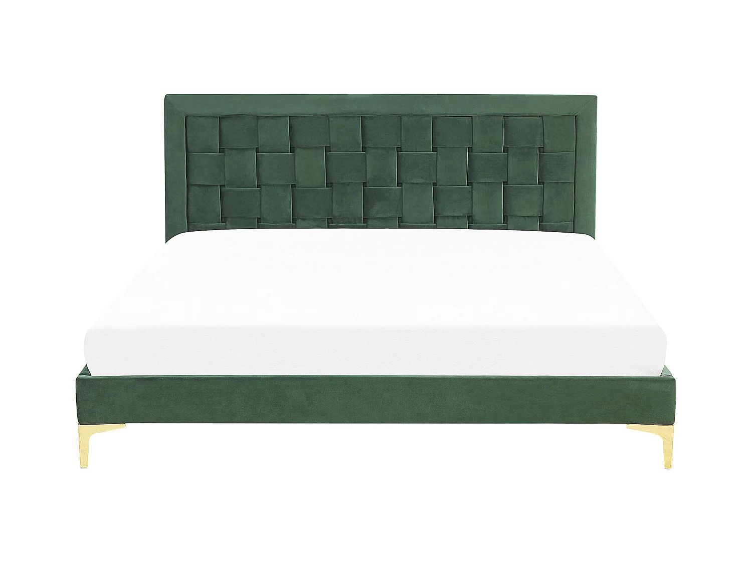 Lit avec sommier Velours LIMOUX 180 x 200 cm Vert foncé