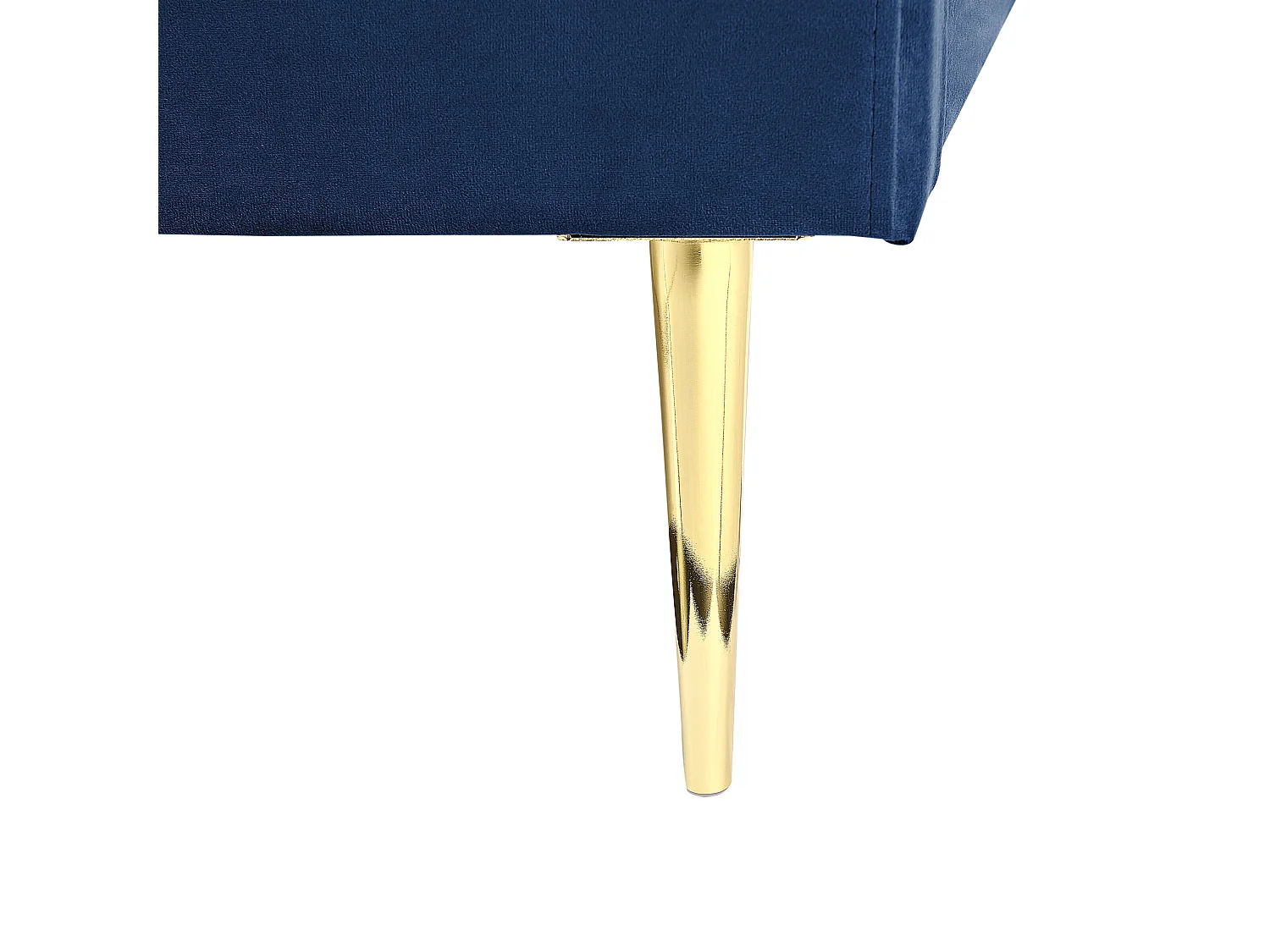 Lit avec sommier Velours FLAYAT 180 x 200 cm Bleu marine