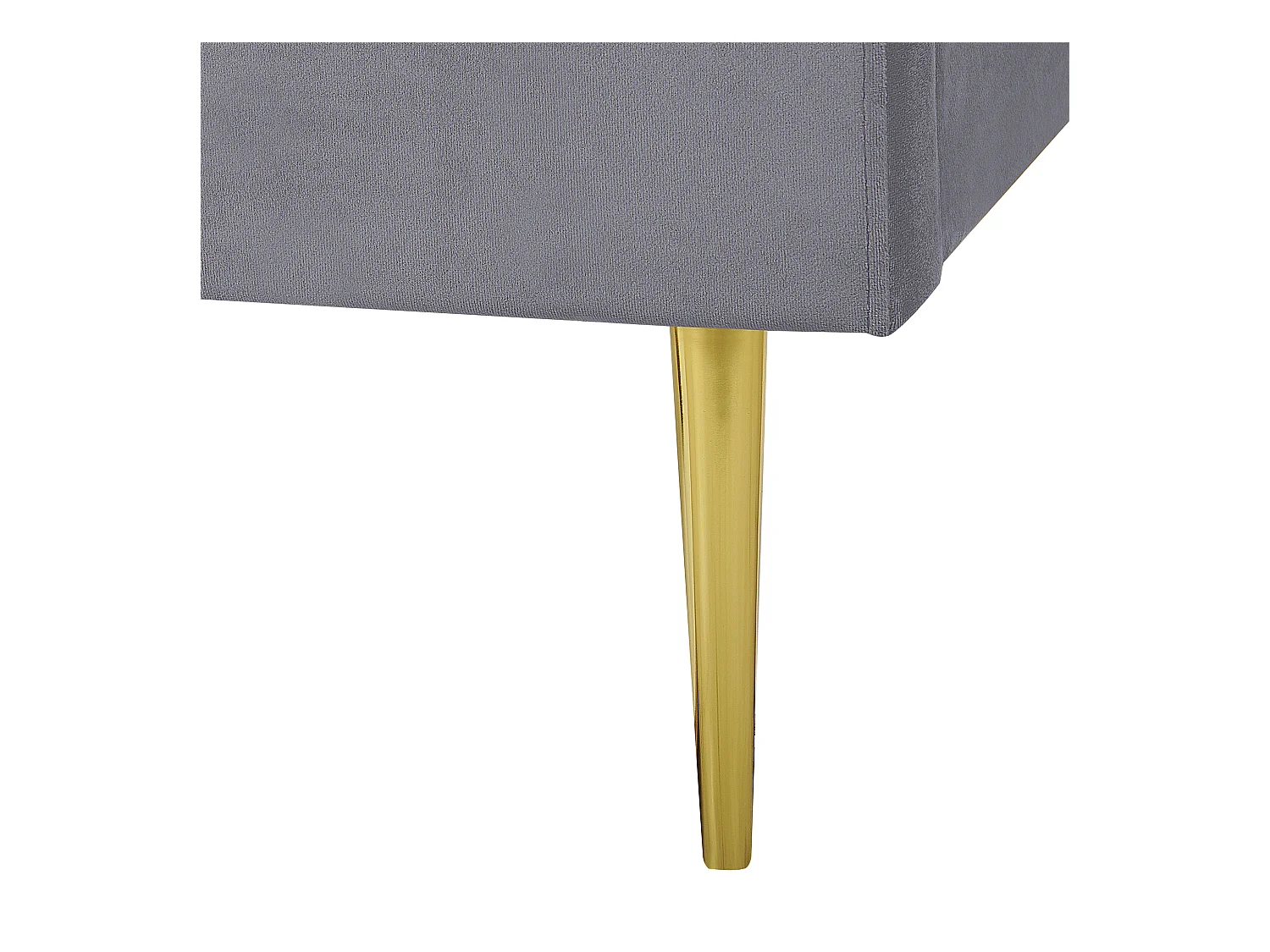 Lit avec sommier Velours FLAYAT 180 x 200 cm Gris