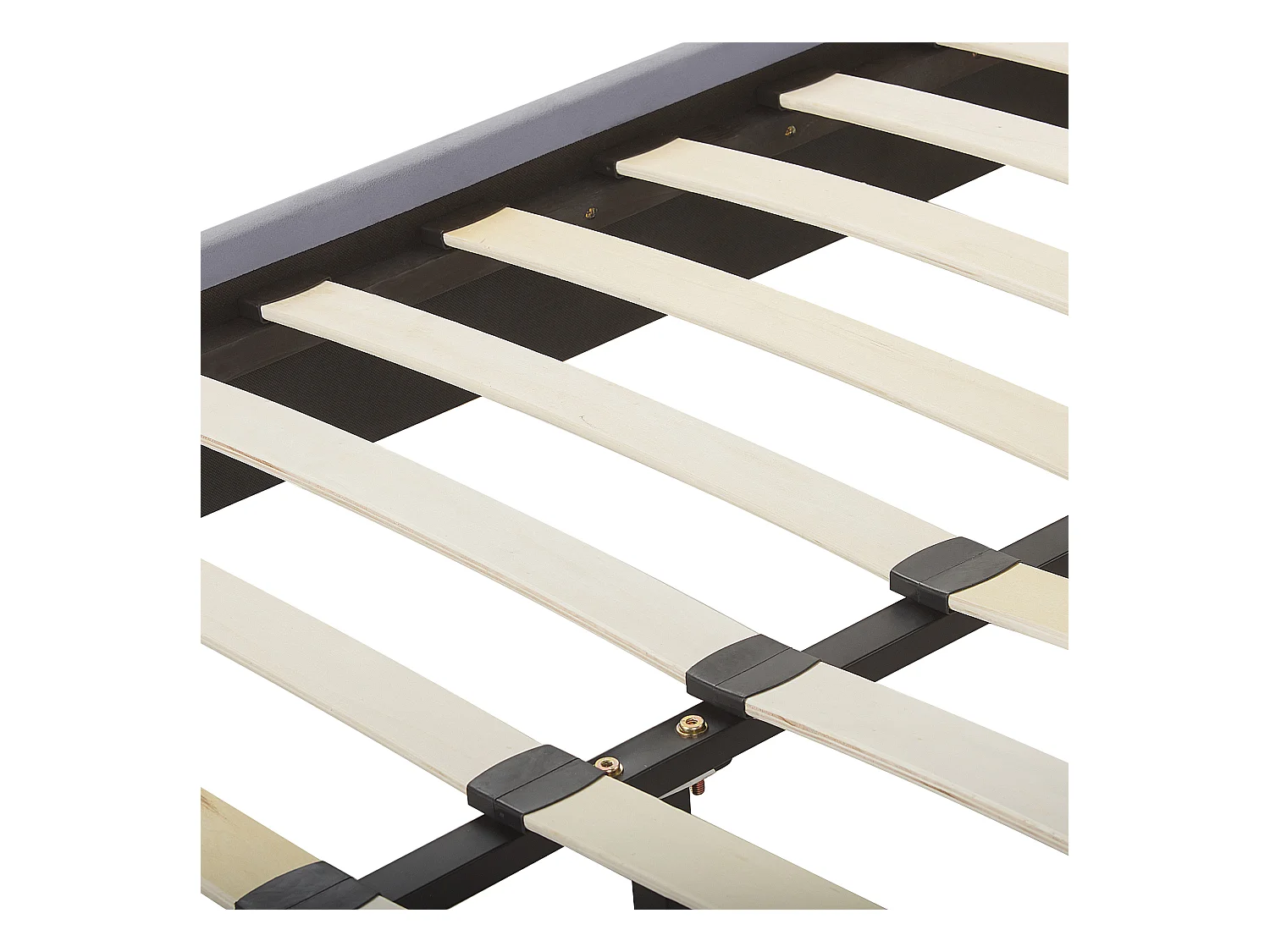 Lit avec sommier Velours FLAYAT 180 x 200 cm Gris