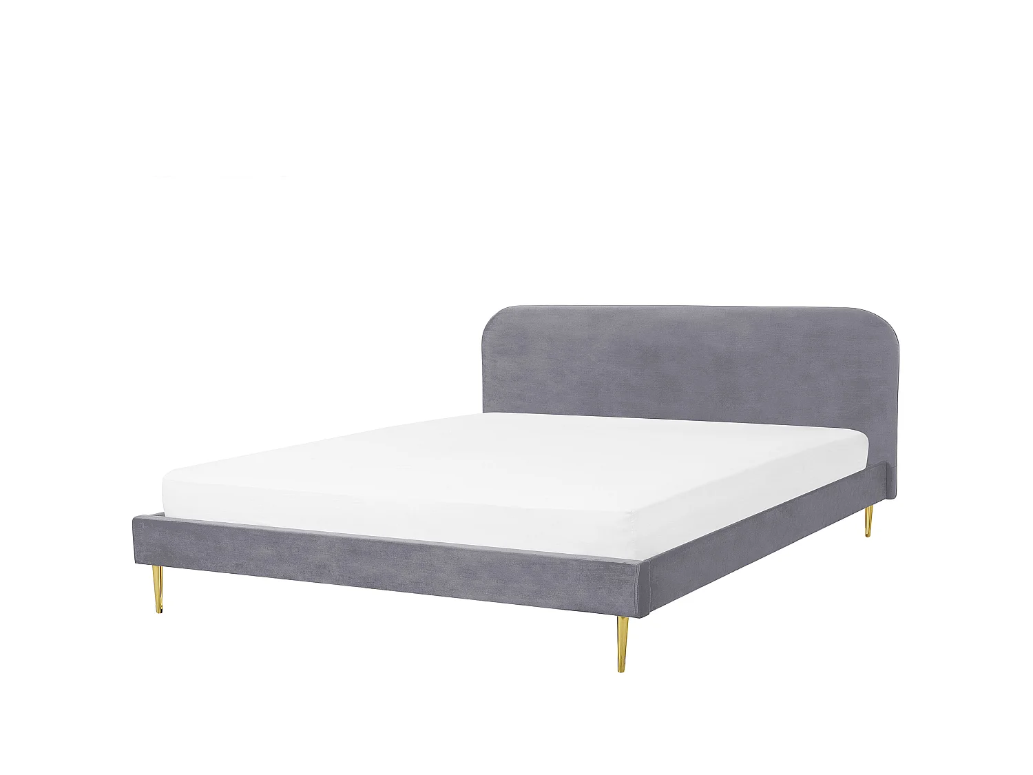 Letto Velluto FLAYAT 180 x 200 cm Grigio