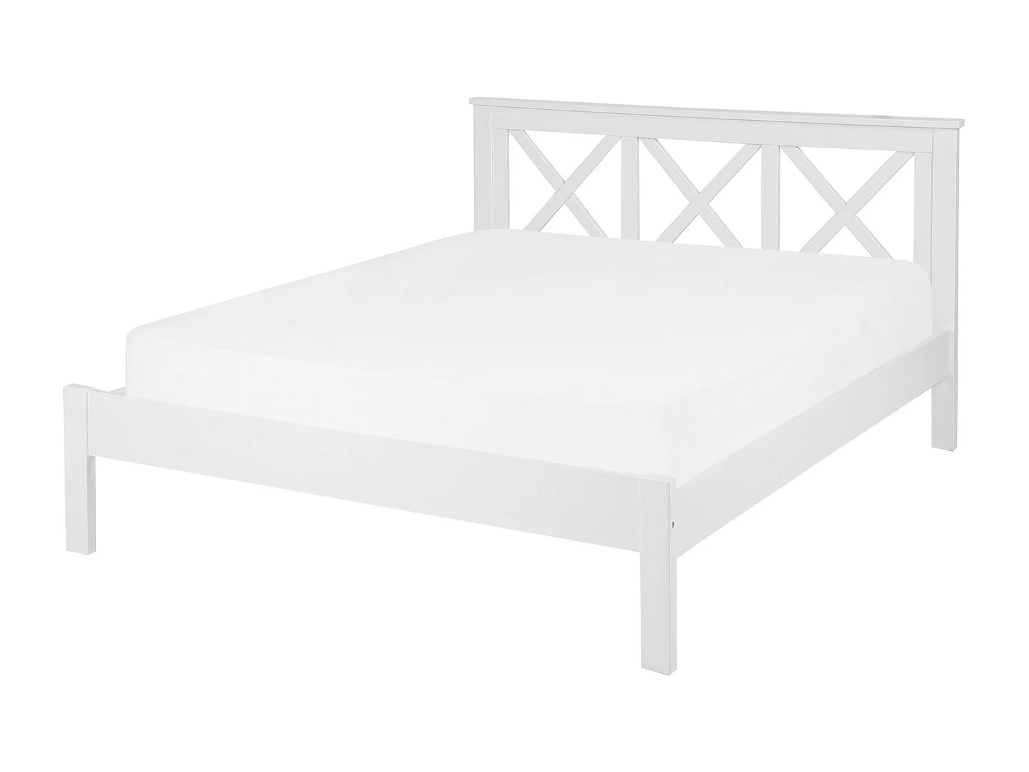 Klassisches Holzbett Lattenrost weiß Tannay