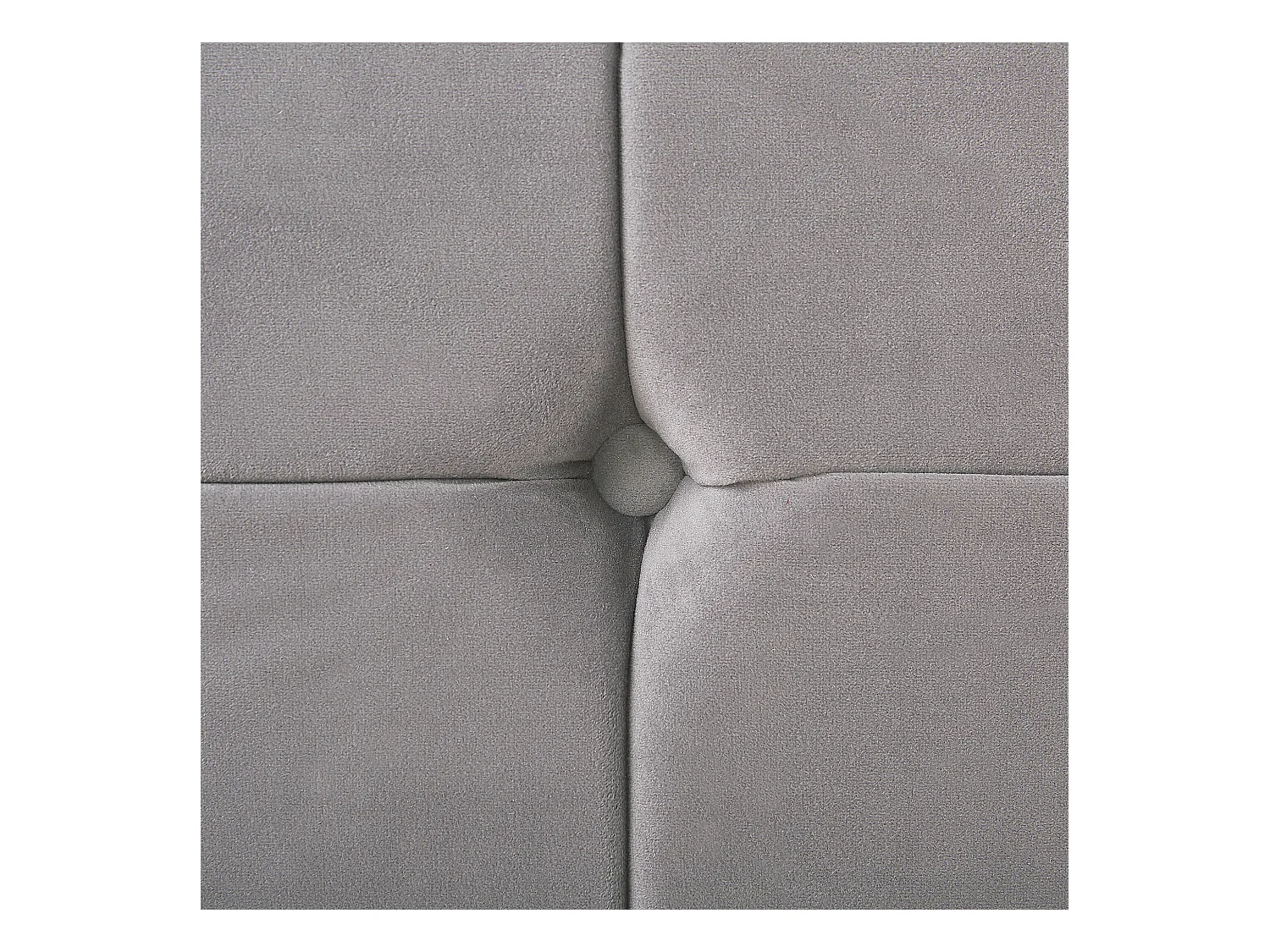 Lit avec sommier Velours AMBERT 140 x 200 cm Gris