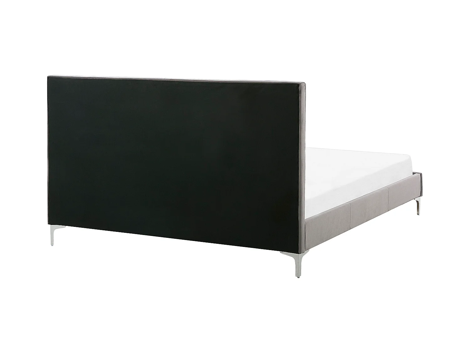 Bed Fluweel AMBERT 140 x 200 cm Grijs