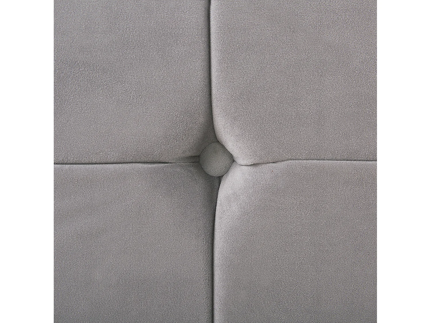 Elegantes Doppelbett aus hochwertigem Samtstoff grau 140x200 cm Ambert