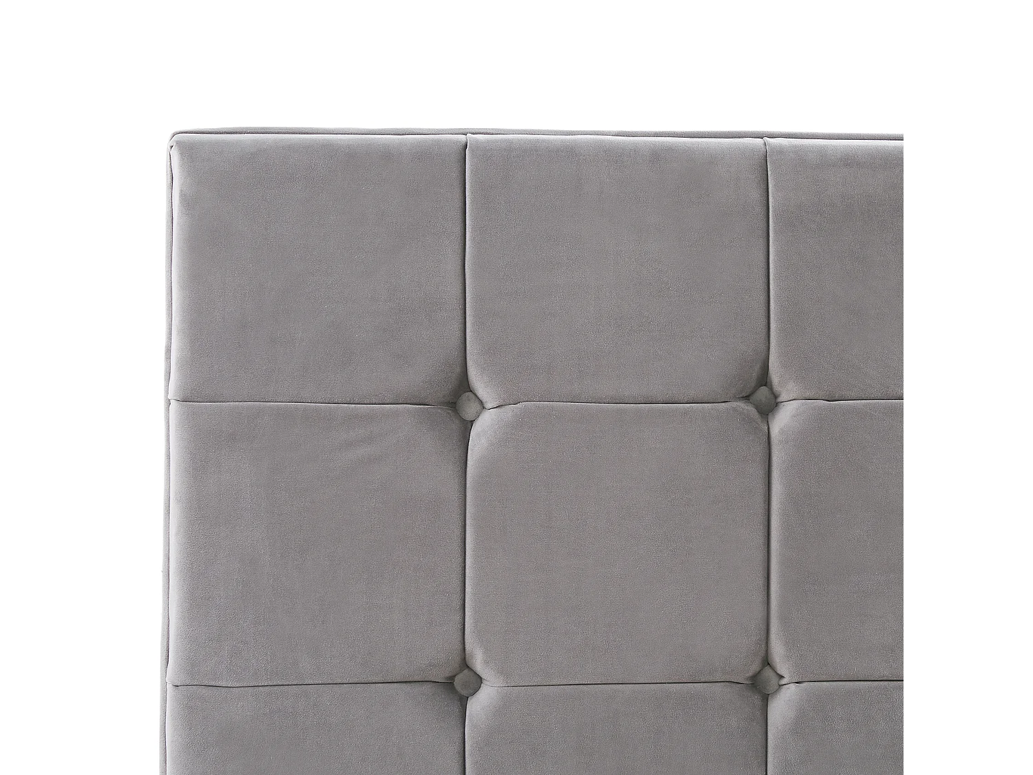 Letto Velluto AMBERT 140 x 200 cm Grigio