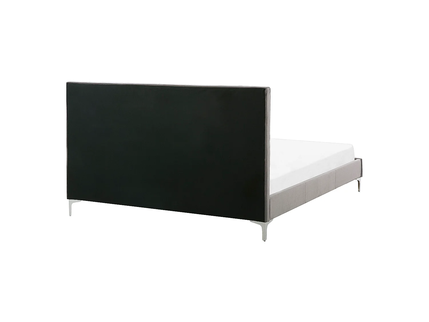 Bett mit Lattenrost Samtstoff AMBERT 140 x 200 cm Grau