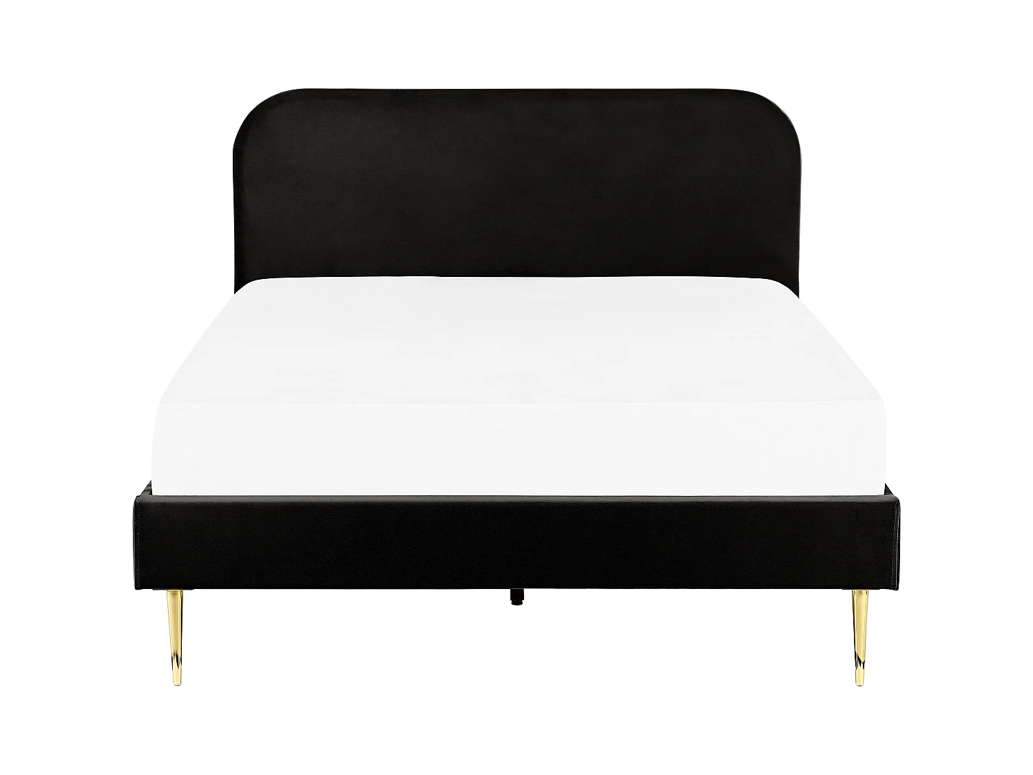 Cama Terciopelo FLAYAT 140 x 200 cm Negro