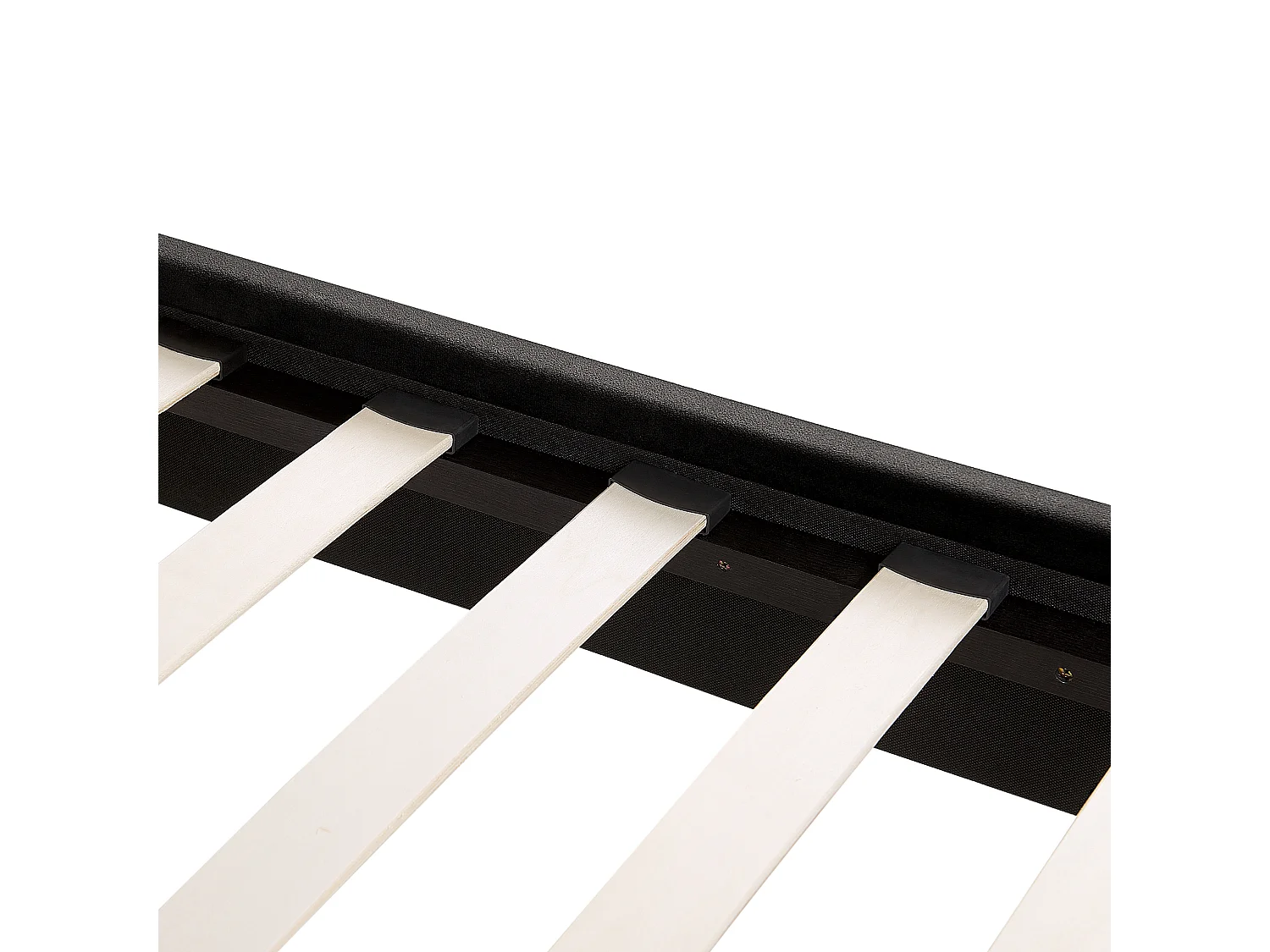 Lit avec sommier Velours FLAYAT 140 x 200 cm Noir