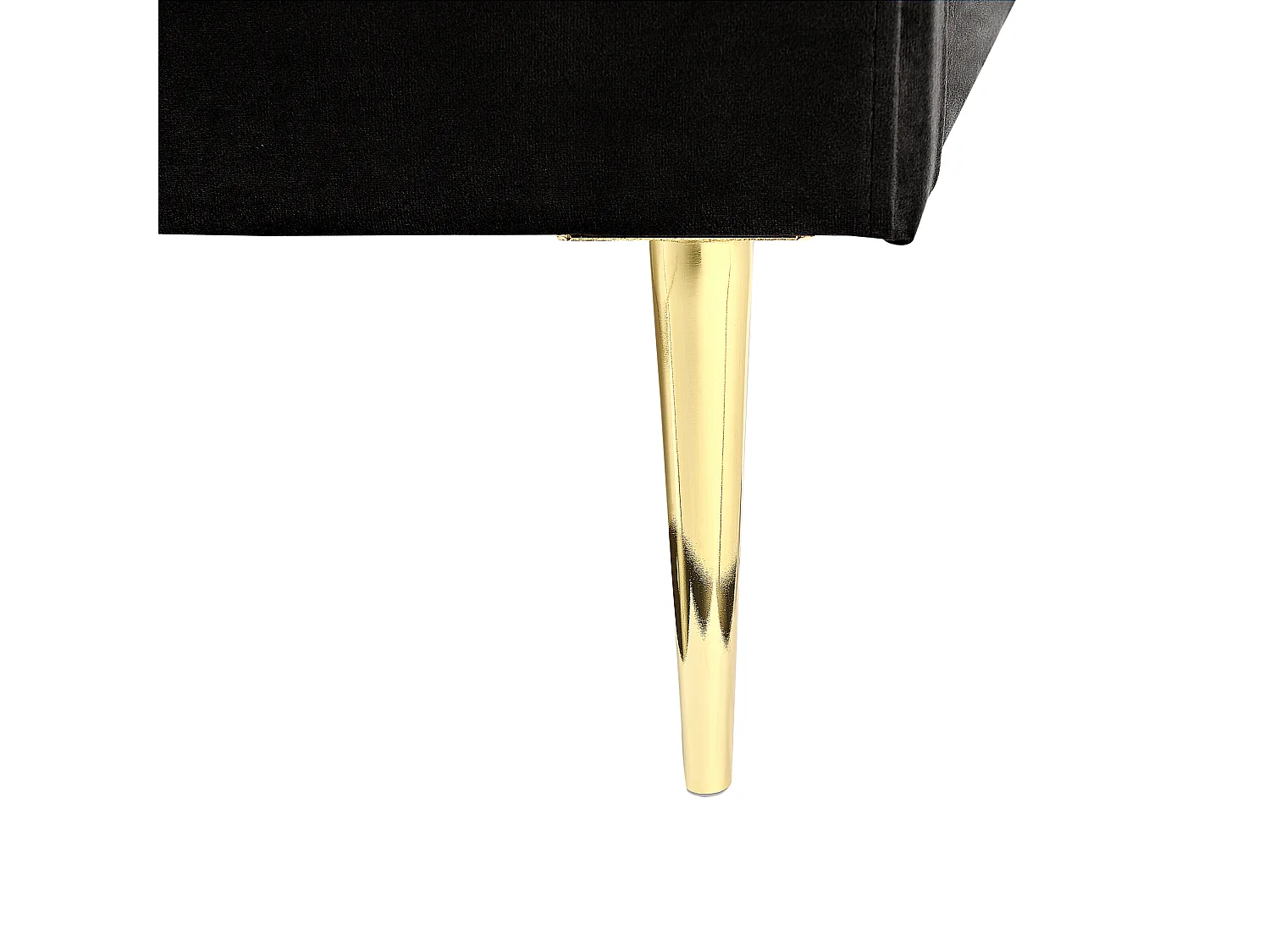 Lit avec sommier Velours FLAYAT 140 x 200 cm Noir