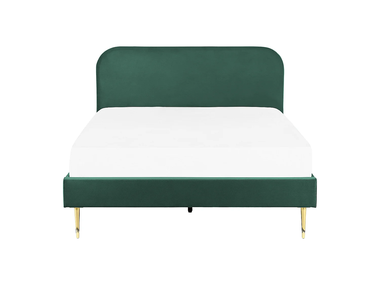 Bed Fluweel FLAYAT 160 x 200 cm Smaragdgroen