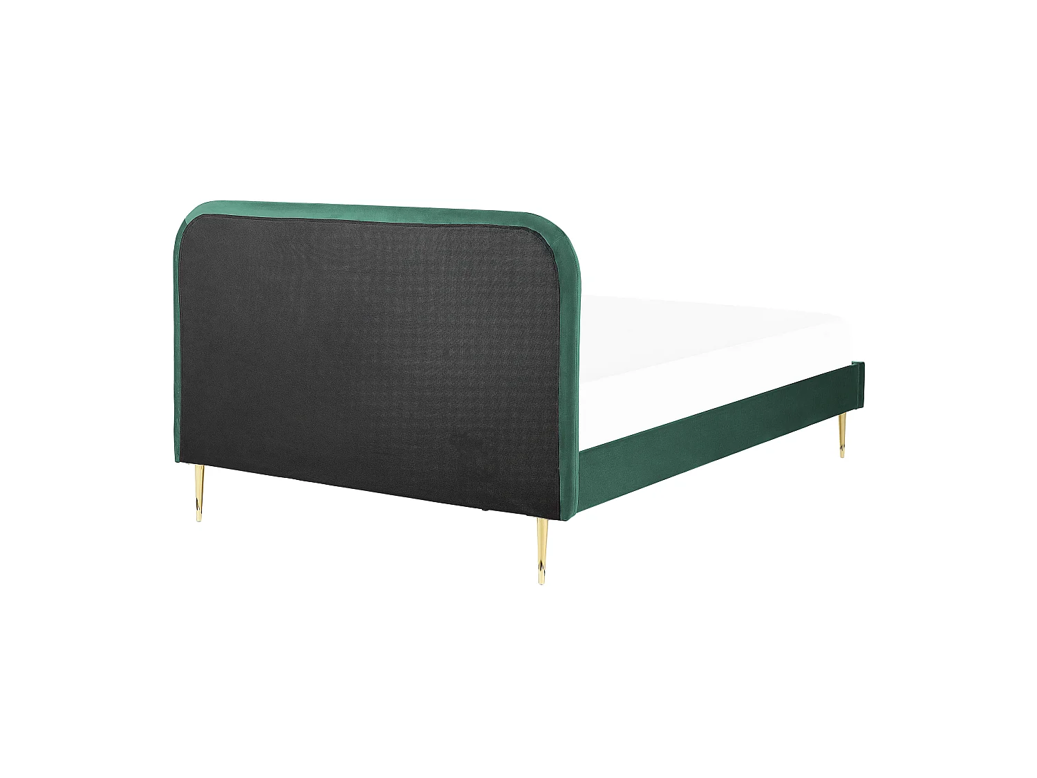 Bed Fluweel FLAYAT 160 x 200 cm Smaragdgroen
