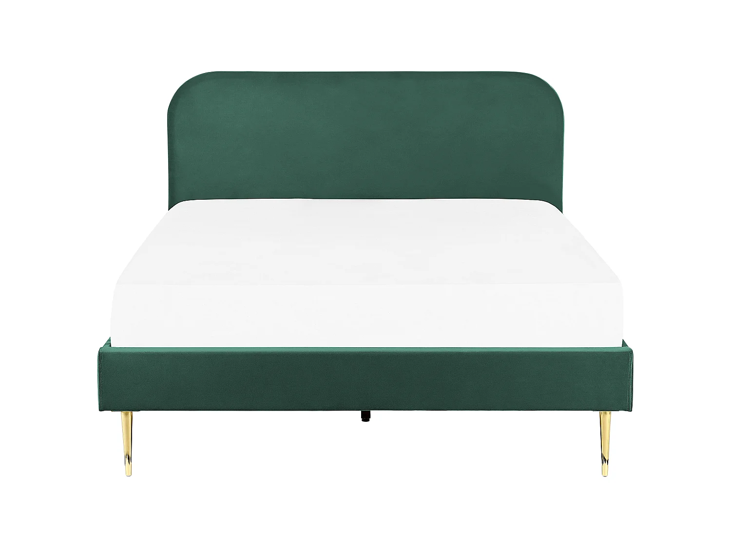 Lit avec sommier Velours FLAYAT 160 x 200 cm Vert émeraude