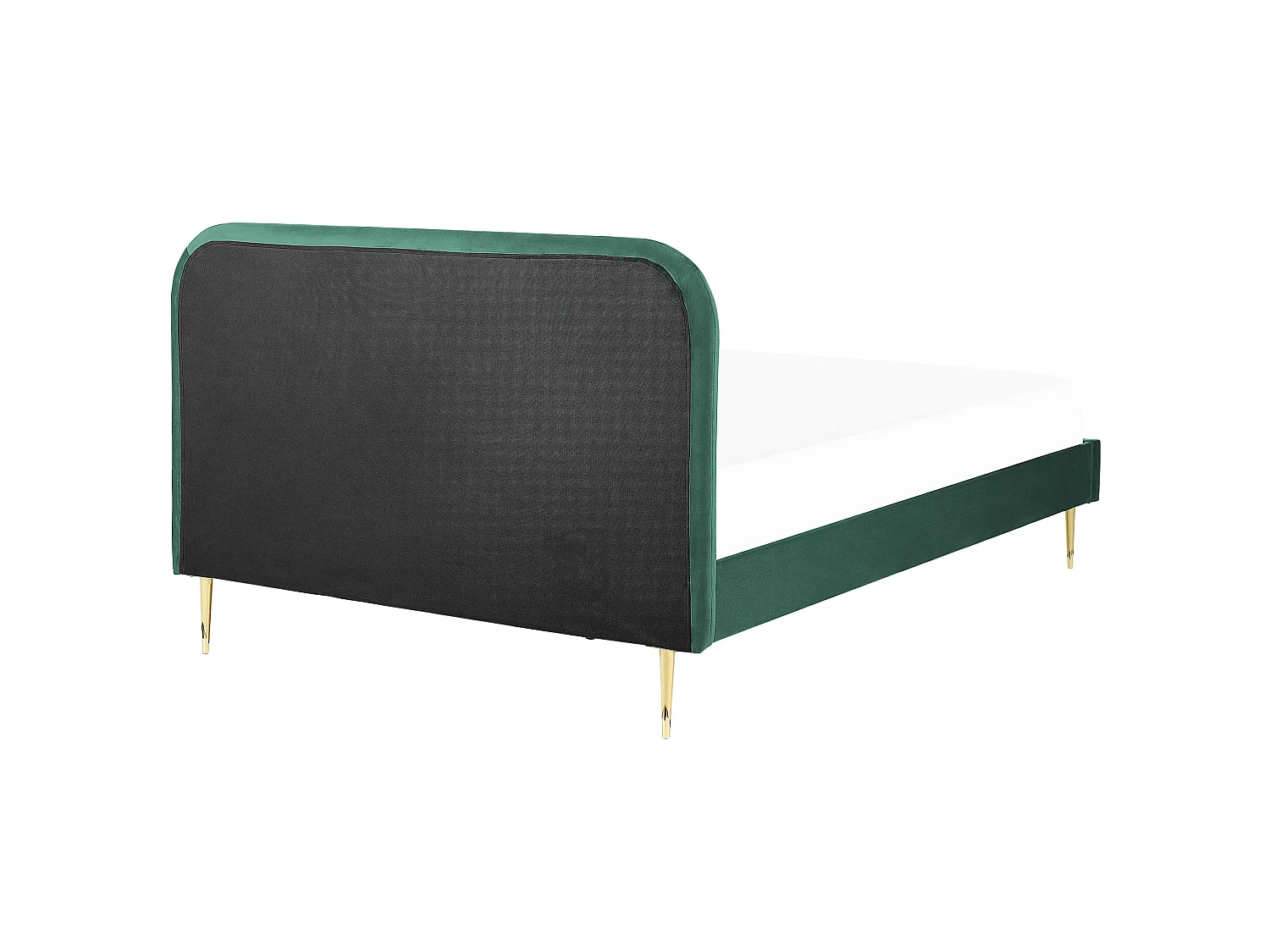 Lit avec sommier Velours FLAYAT 160 x 200 cm Vert émeraude