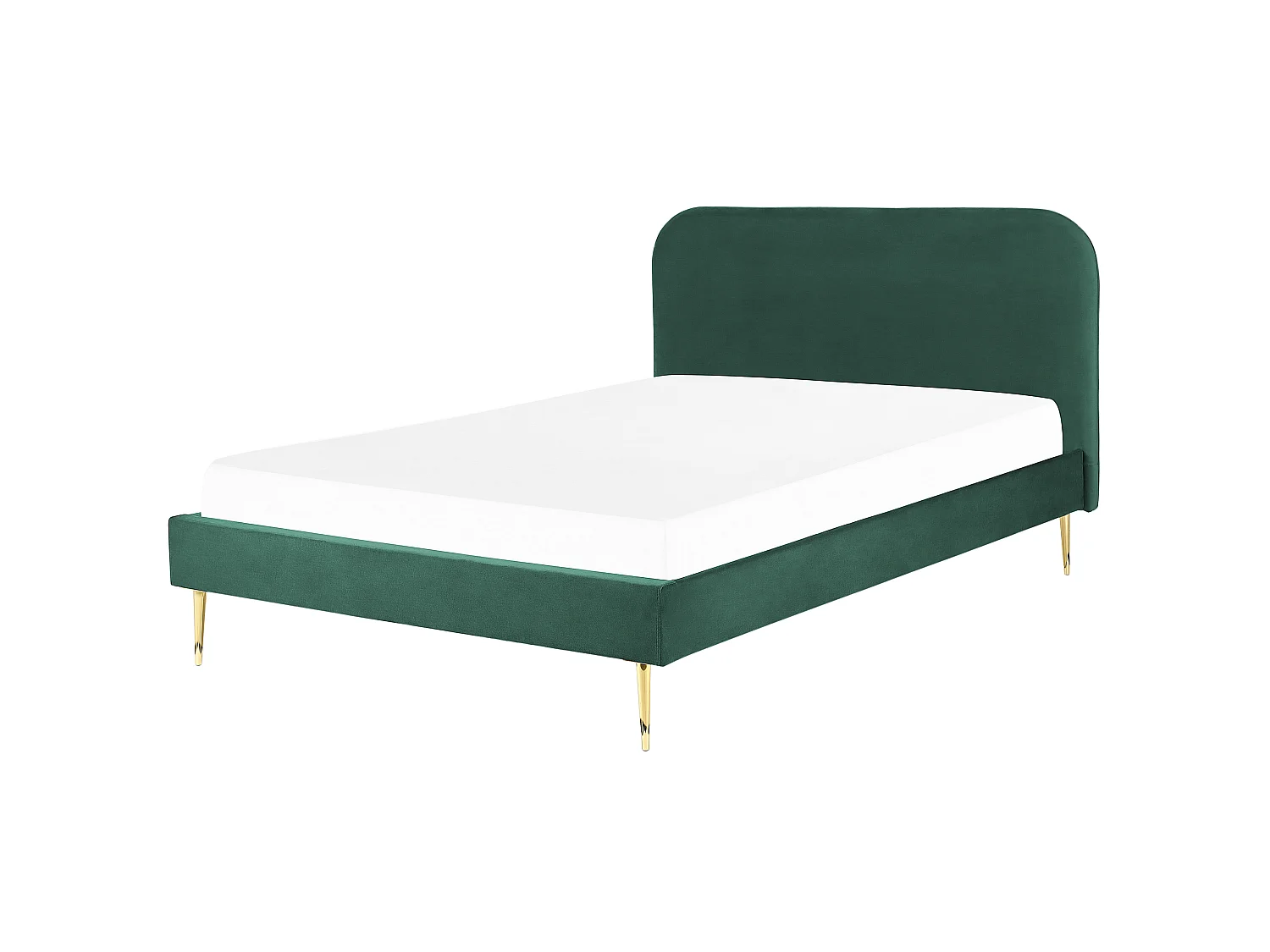 Bed Fluweel FLAYAT 160 x 200 cm Smaragdgroen