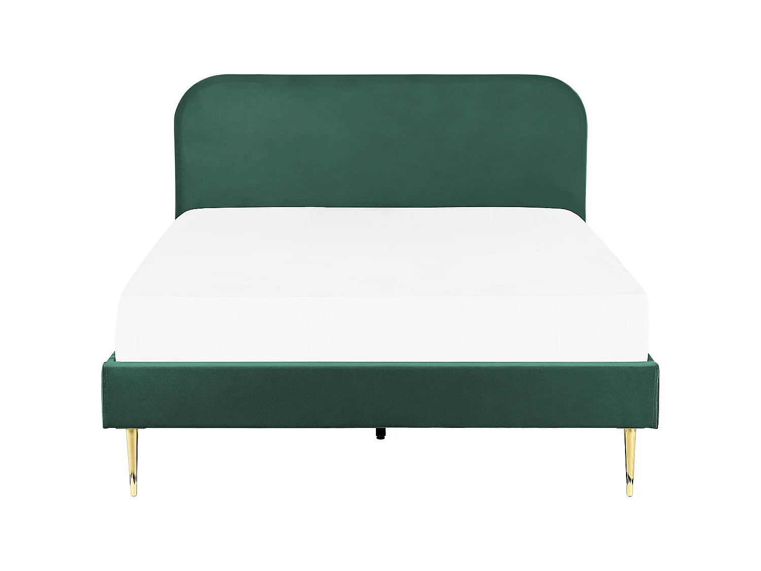 Bed Fluweel FLAYAT 160 x 200 cm Smaragdgroen