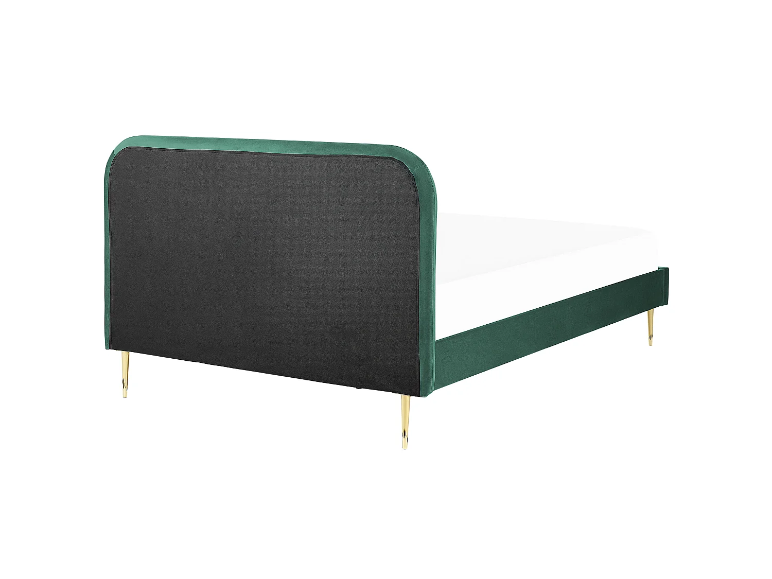Bed Fluweel FLAYAT 160 x 200 cm Smaragdgroen