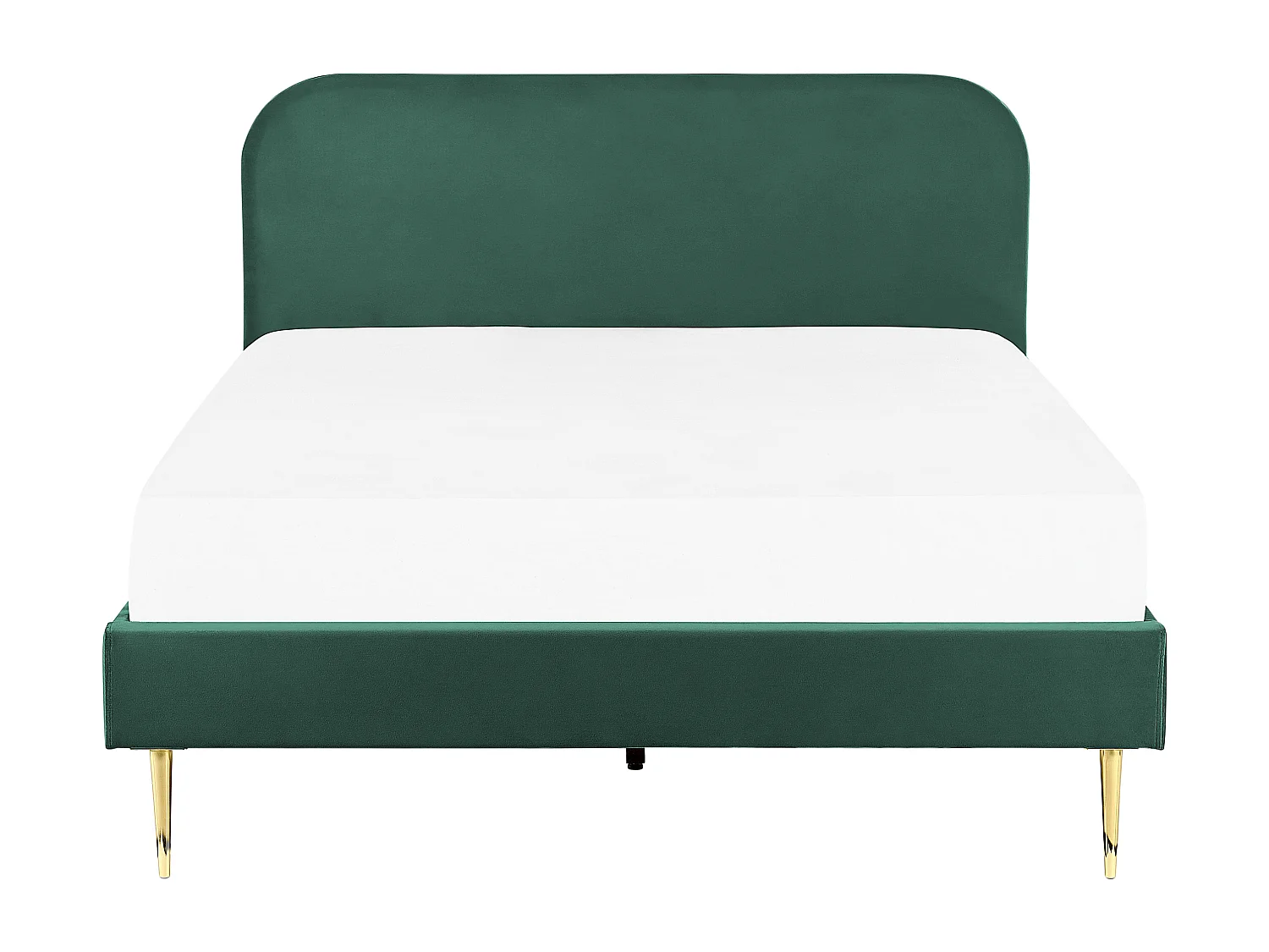Lit avec sommier Velours FLAYAT 160 x 200 cm Vert émeraude