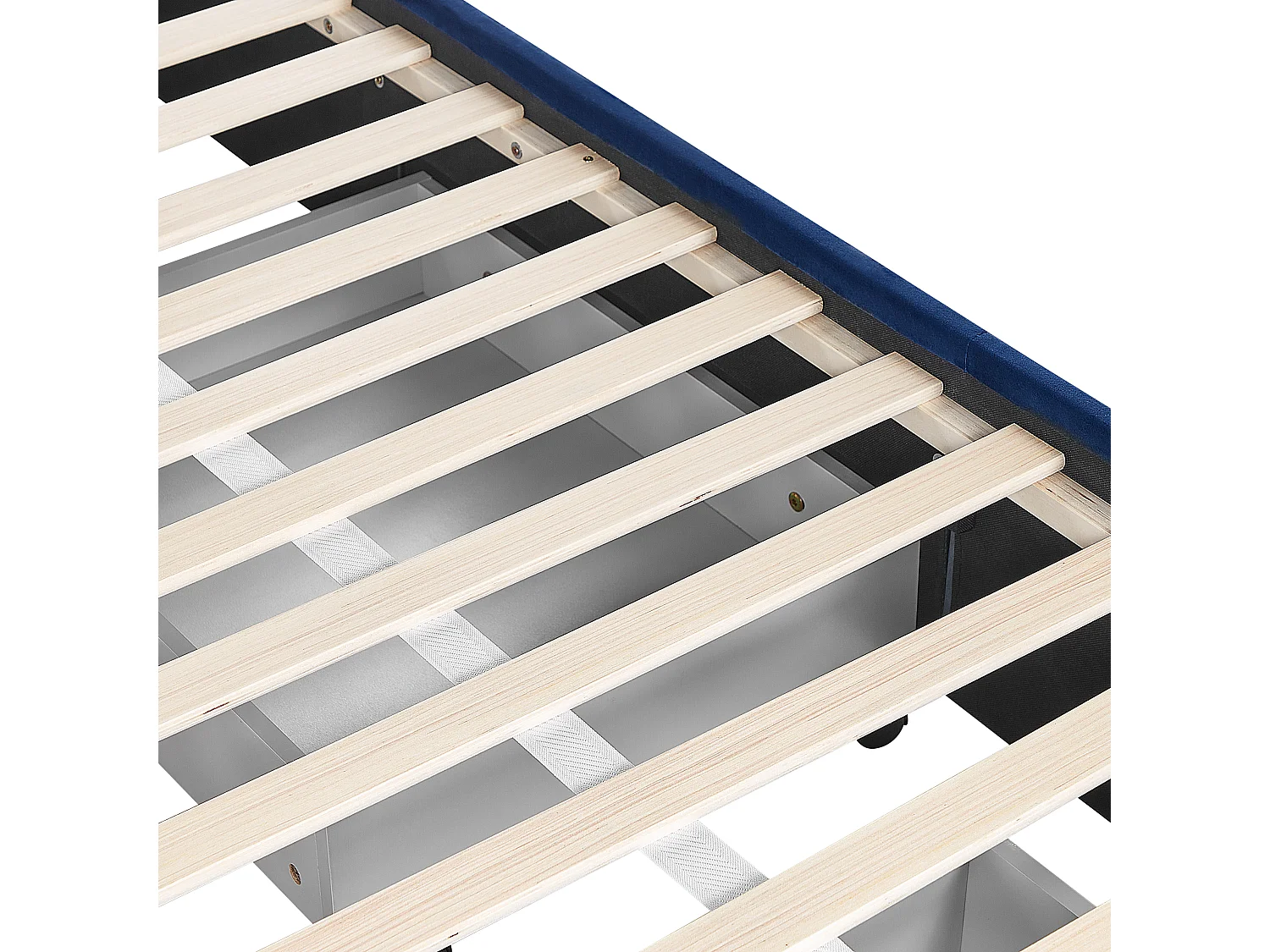 Bed met opbergladen Fluweel LIEVIN 160 x 200 cm Marineblauw