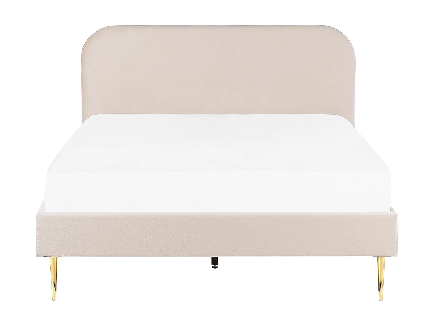 Bett mit Lattenrost Samtstoff FLAYAT 160 x 200 cm Hellbeige
