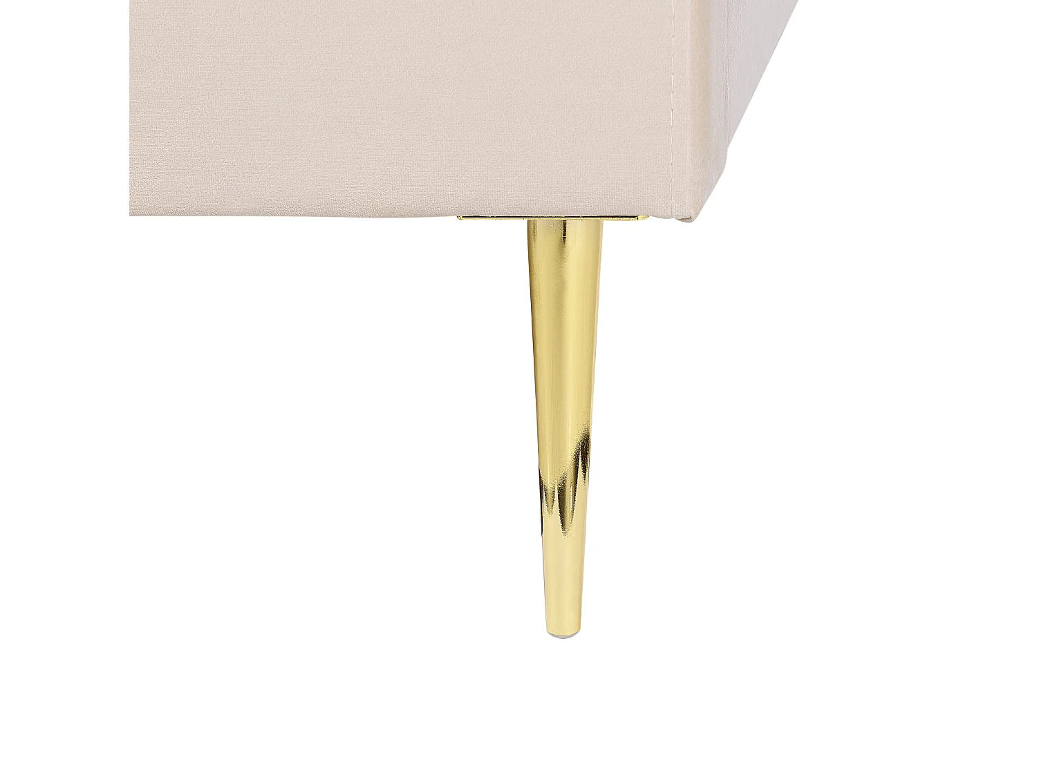 Bett mit Lattenrost Samtstoff FLAYAT 160 x 200 cm Hellbeige