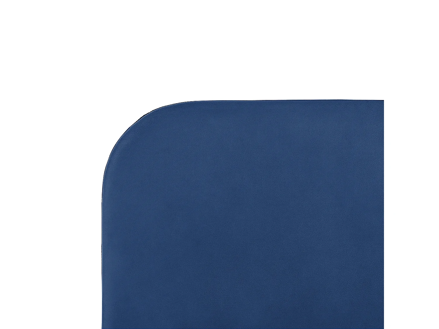 Polsterbett Samtstoff blau mit Lattenrost 140 x 200 cm Metallfüße gold Flayat