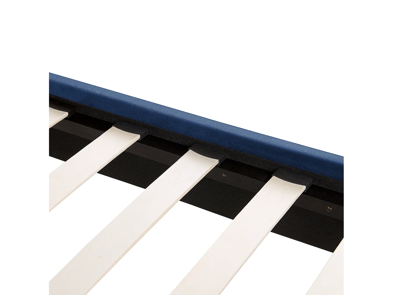 Lit avec sommier Velours FLAYAT 140 x 200 cm Bleu marine