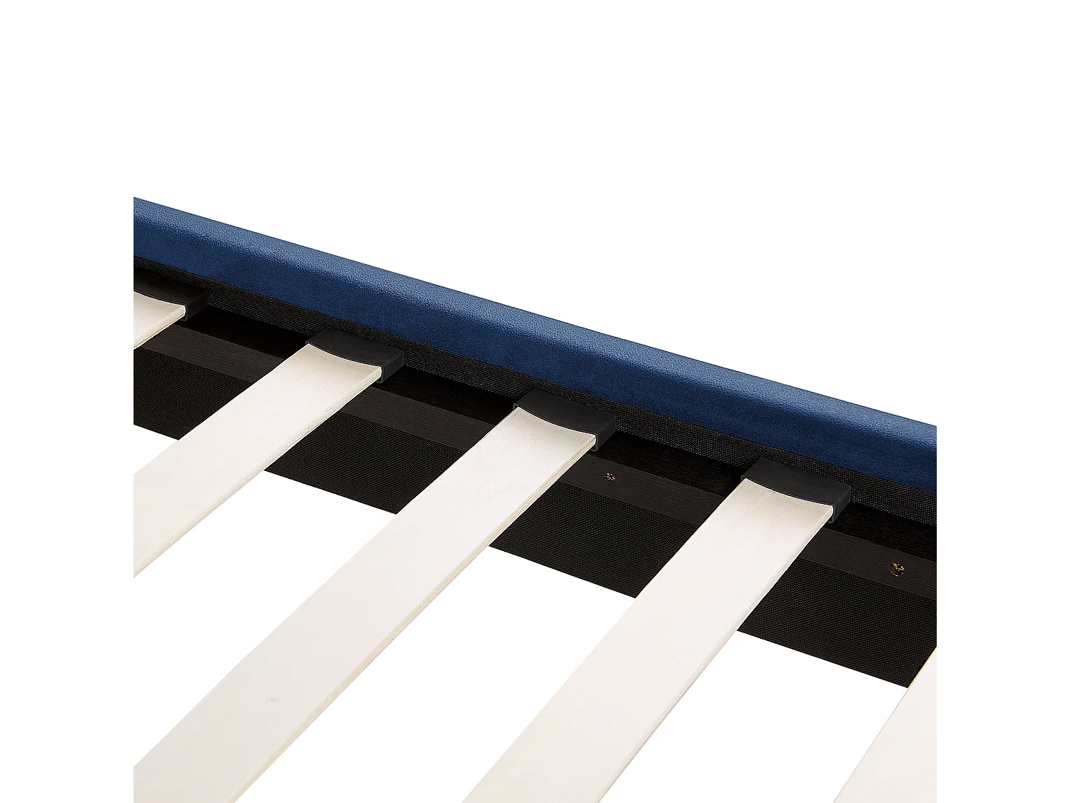 Lit avec sommier Velours FLAYAT 140 x 200 cm Bleu marine