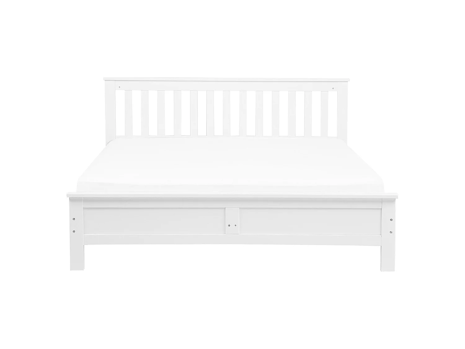 Bett mit Lattenrost Kiefernholz MAYENNE 160 x 200 cm Weiss