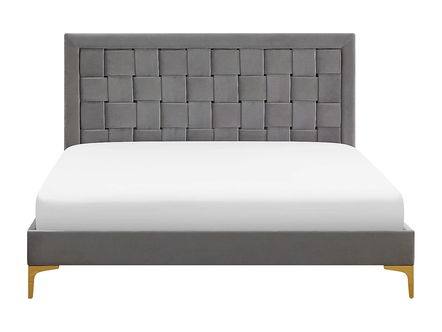 Cama Terciopelo LIMOUX 140 x 200 cm Gris
