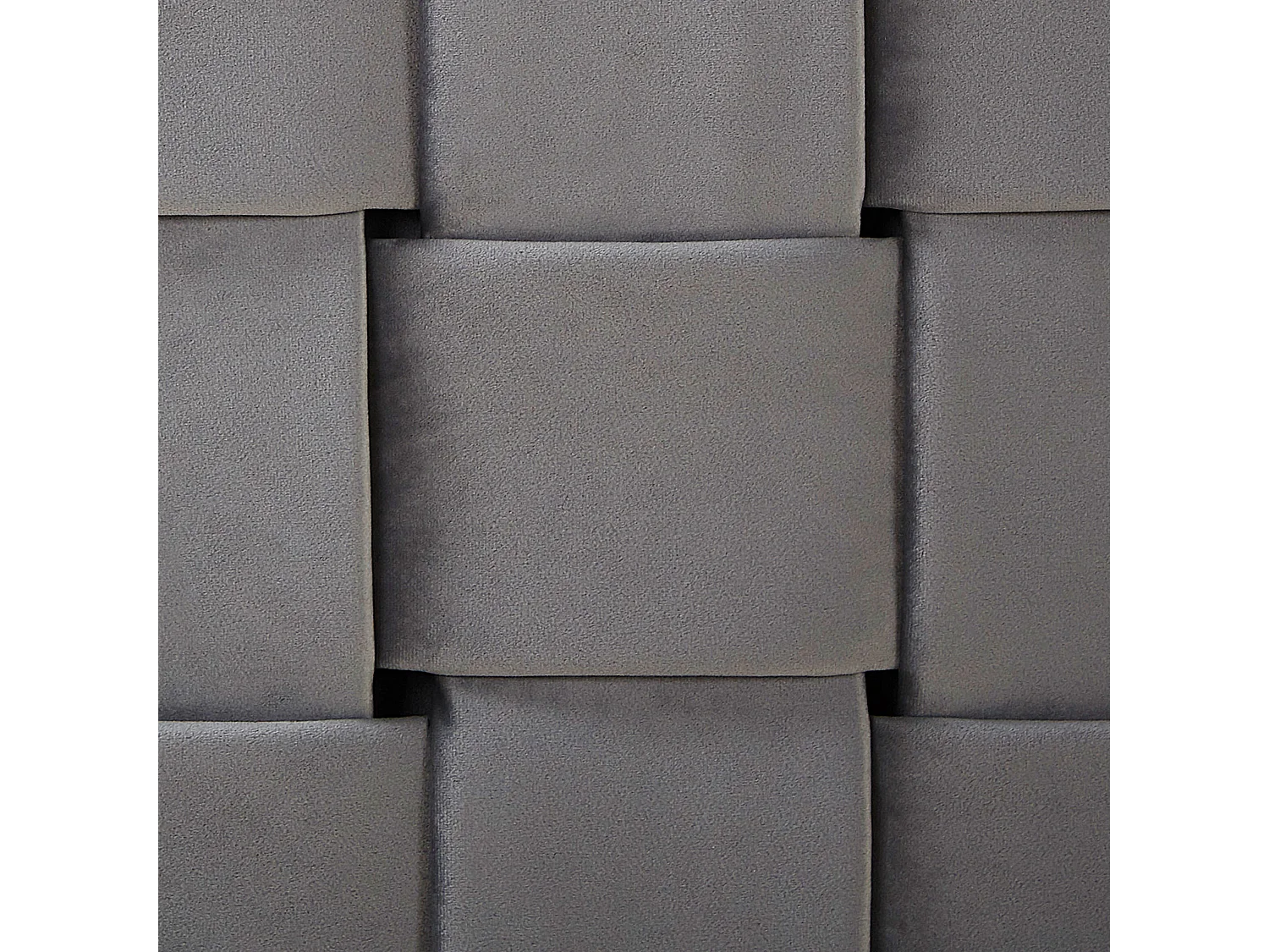 Lit avec sommier Velours LIMOUX 140 x 200 cm Gris