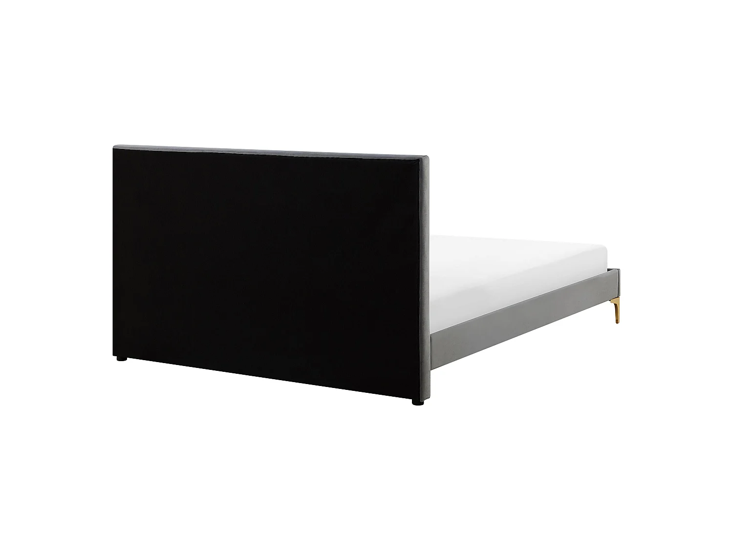 Bett mit Lattenrost Samtstoff LIMOUX 140 x 200 cm Grau