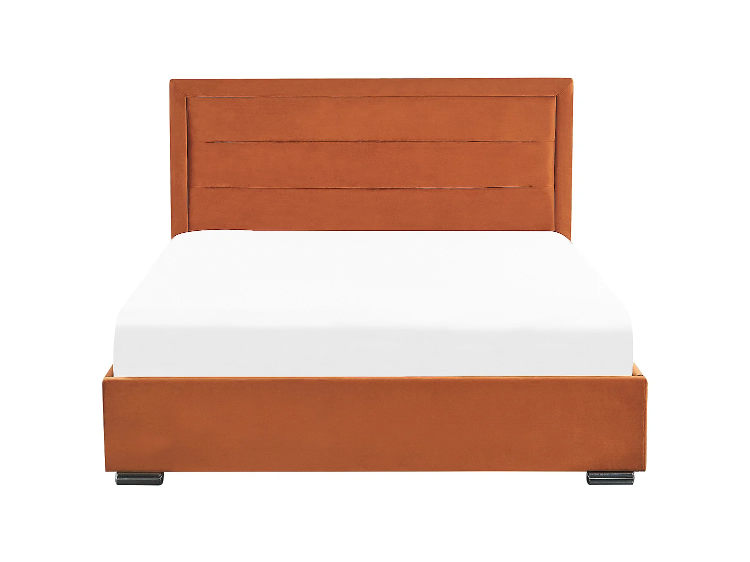 Bed met opbergruimte Fluweel ROUEN 180 x 200 cm Oranje
