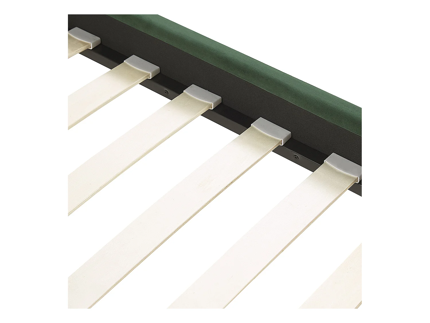 Lit avec sommier Velours LIMOUX 140 x 200 cm Vert foncé