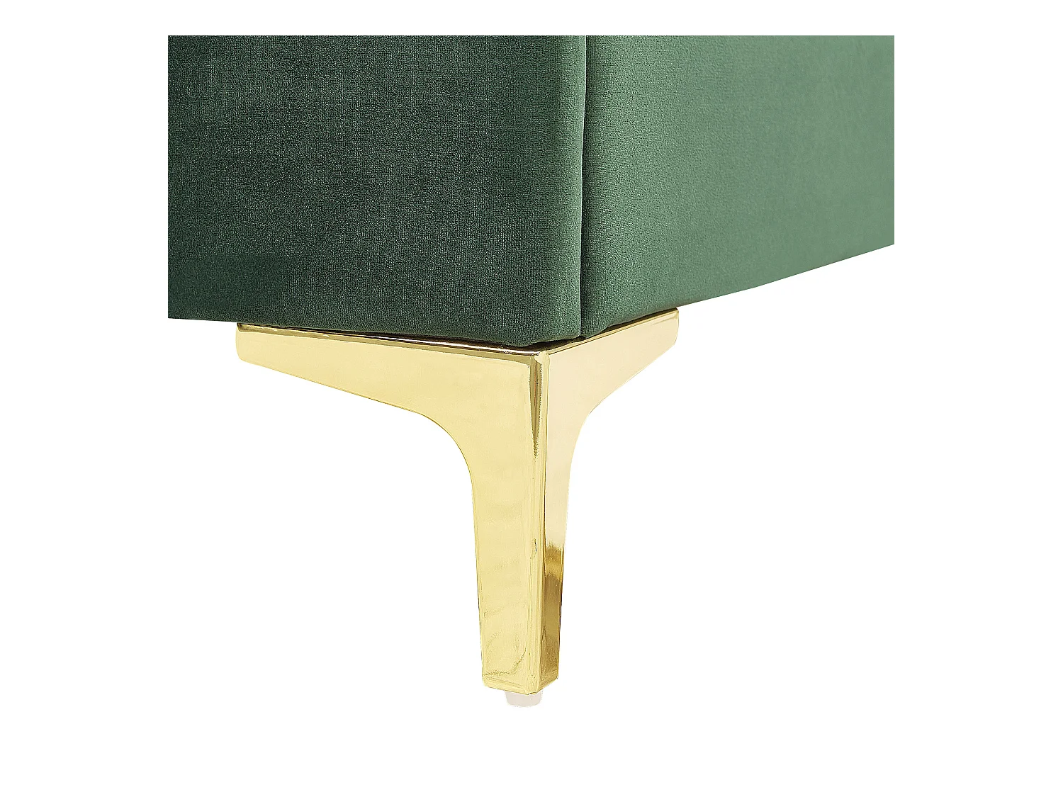 Lit avec sommier Velours LIMOUX 140 x 200 cm Vert foncé