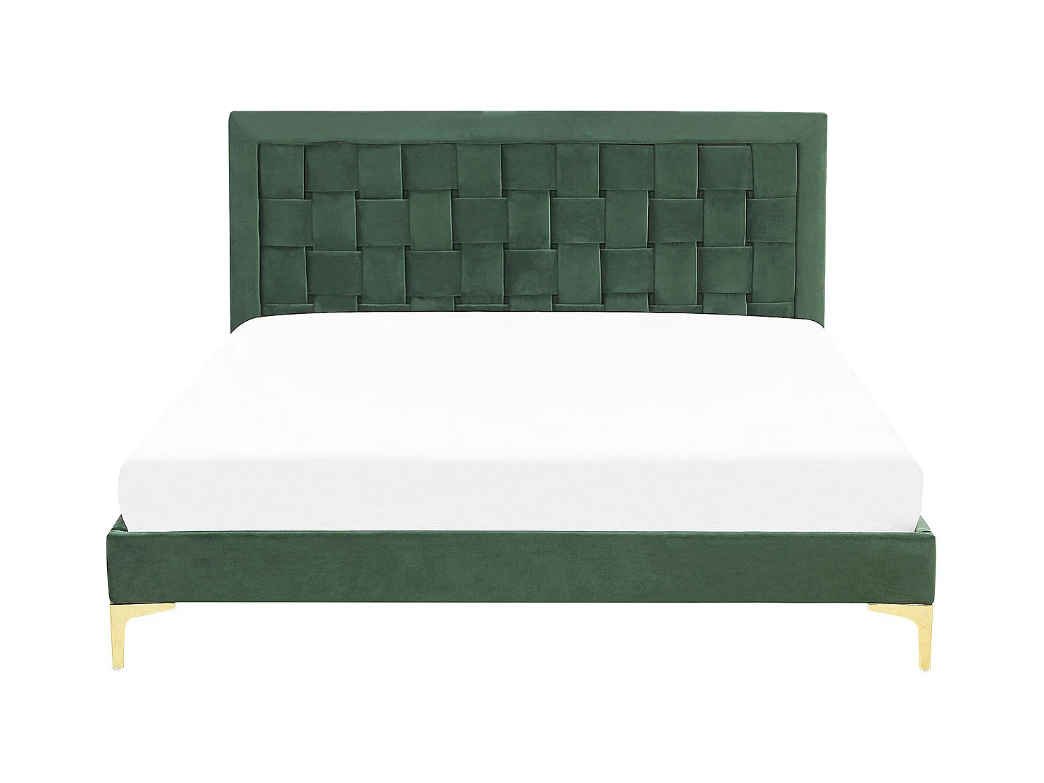 Bed Fluweel LIMOUX 140 x 200 cm Donkergroen