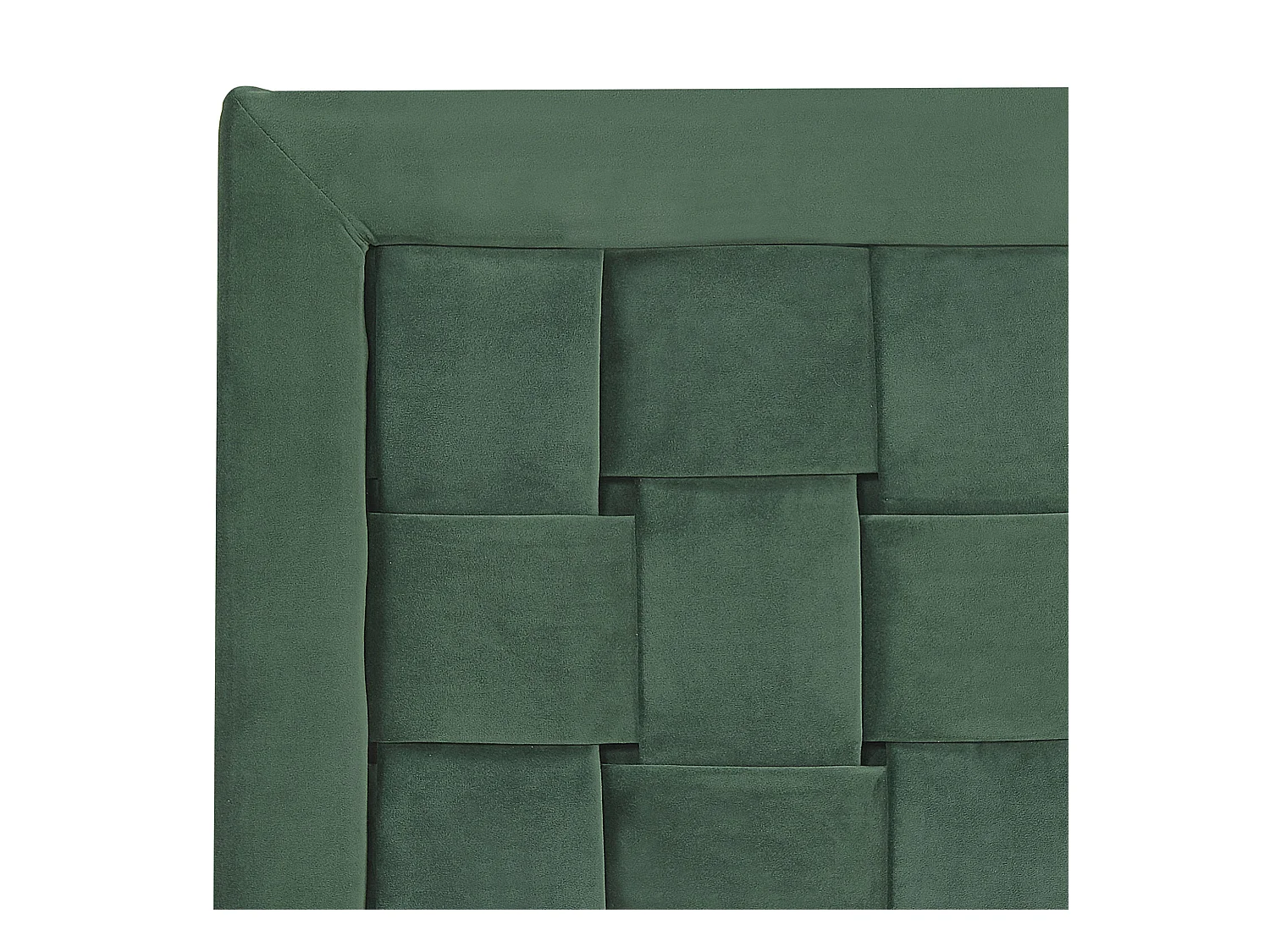 Bed Fluweel LIMOUX 140 x 200 cm Donkergroen