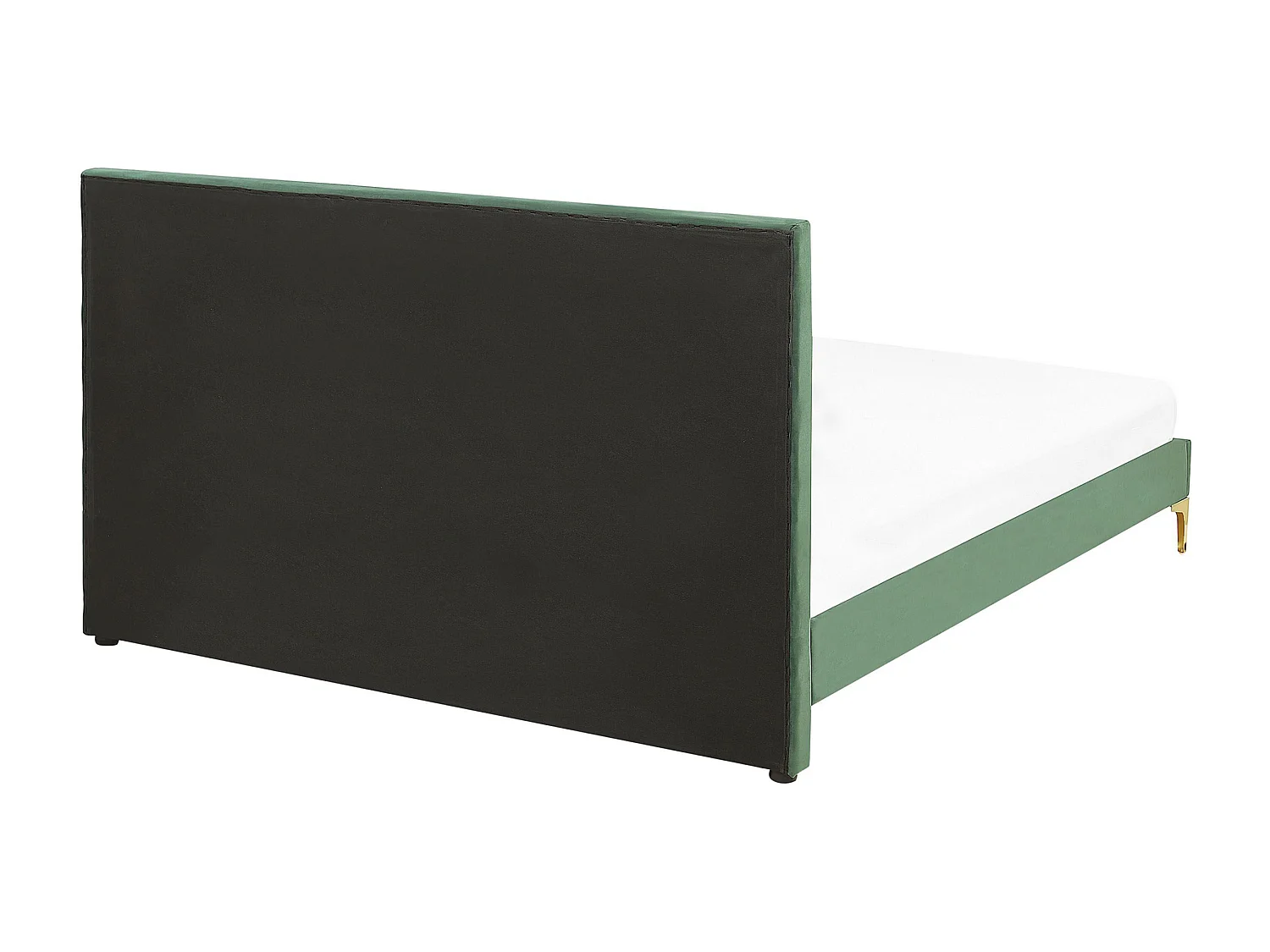 Cama Veludo LIMOUX 140 x 200 cm Verde escuro