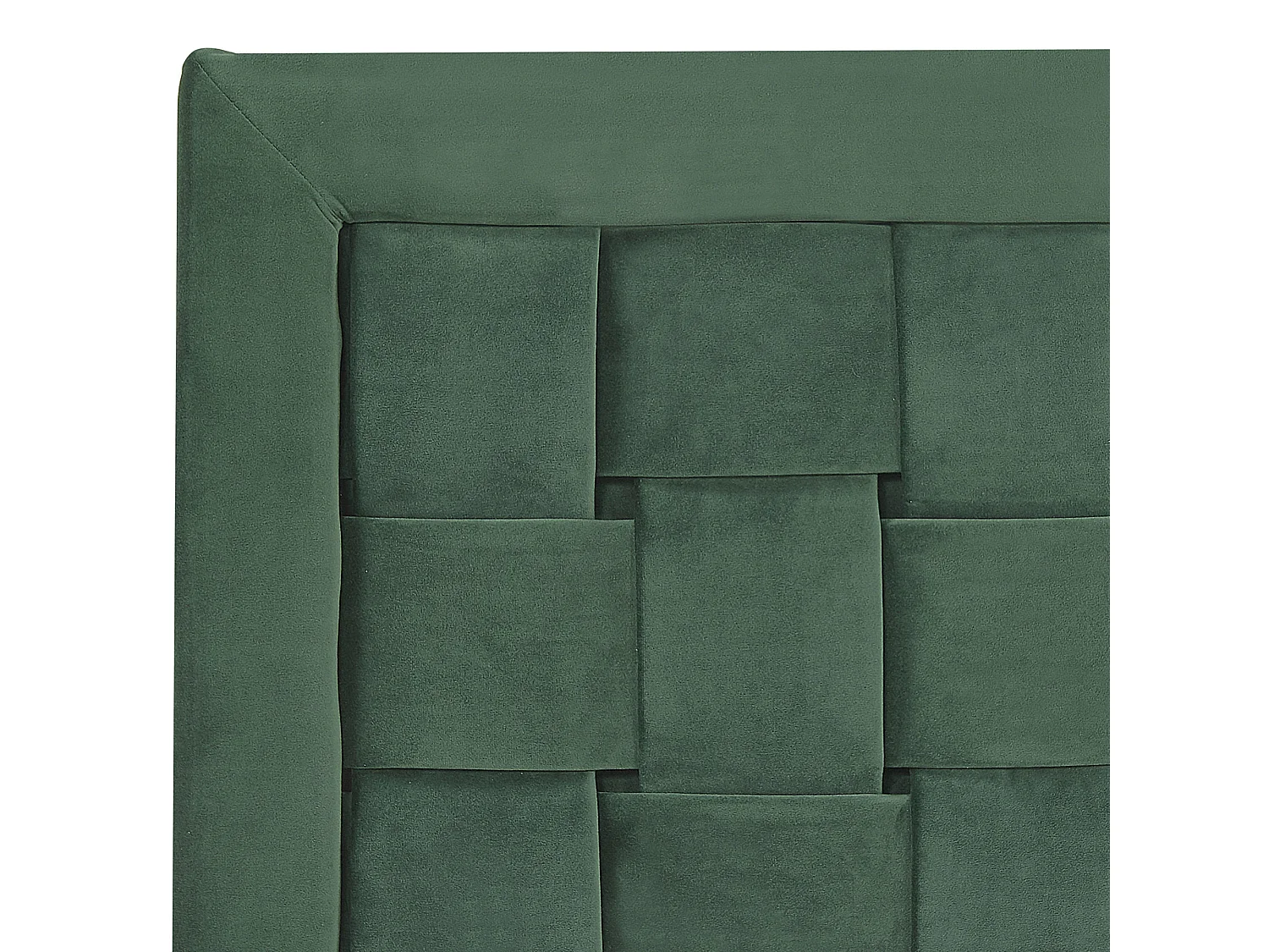 Cama Veludo LIMOUX 140 x 200 cm Verde escuro