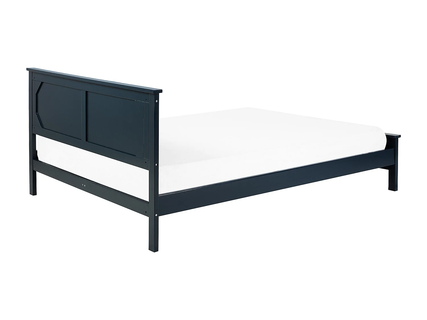 Lit avec sommier Bois de pin OLIVET 140 x 200 cm Bleu foncé