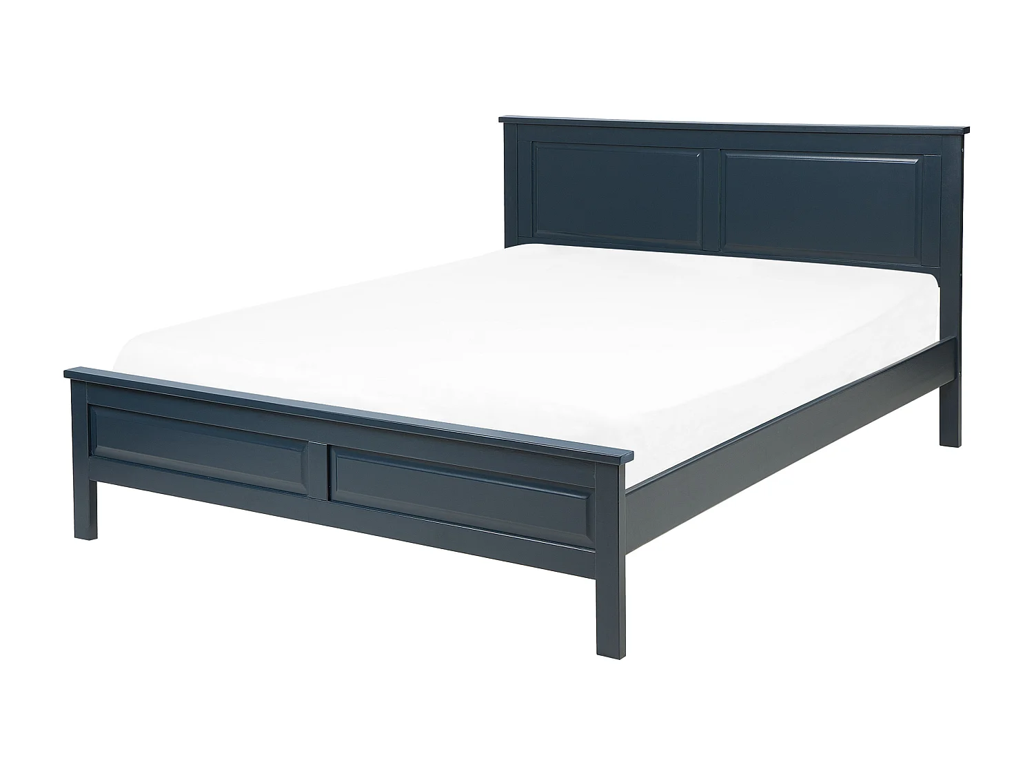 Bed Dennenhout OLIVET 140 x 200 cm Donkerblauw