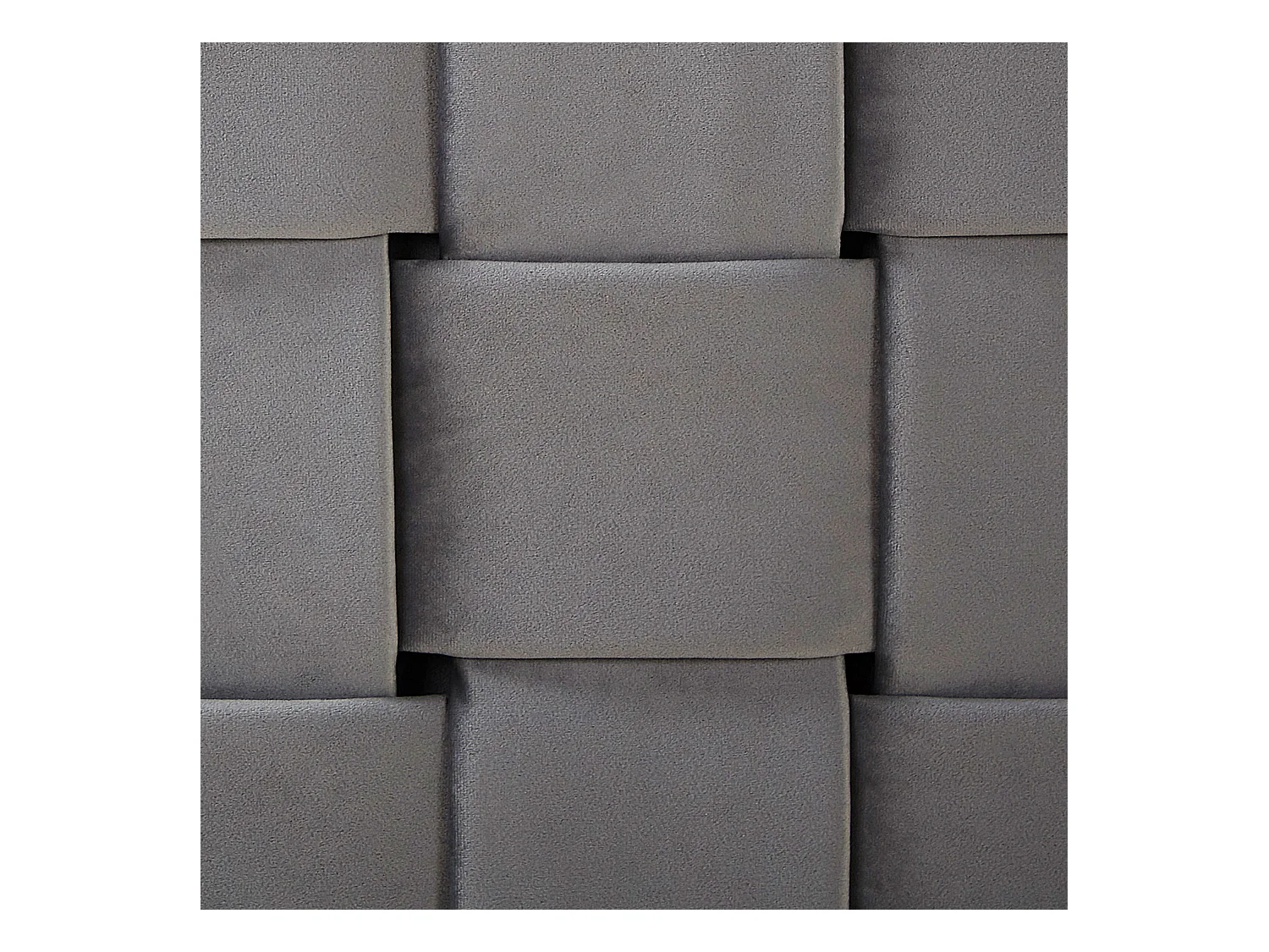 Lit avec sommier Velours LIMOUX 160 x 200 cm Gris