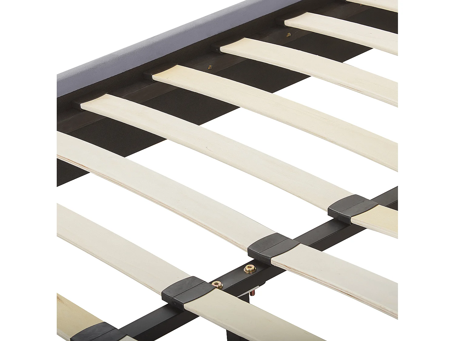 Lit avec sommier Velours FLAYAT 140 x 200 cm Gris