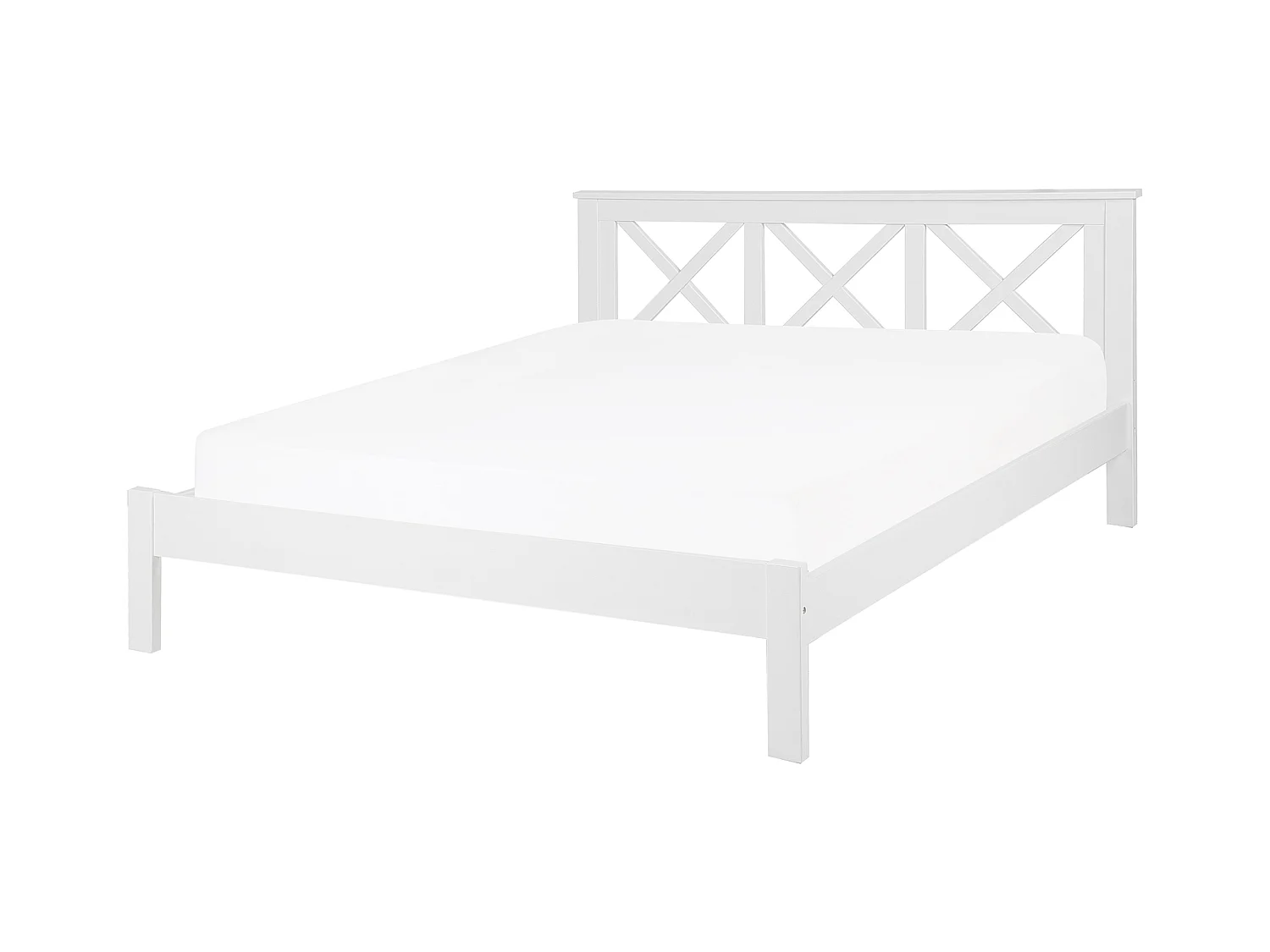 Cama Madeira TANNAY 160 x 200 cm Branco