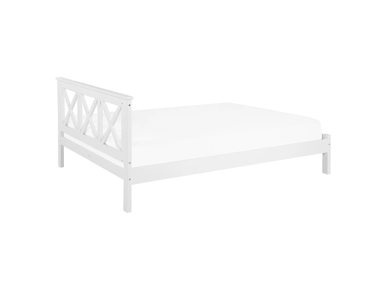 Letto Legno di pino TANNAY 160 x 200 cm Bianco
