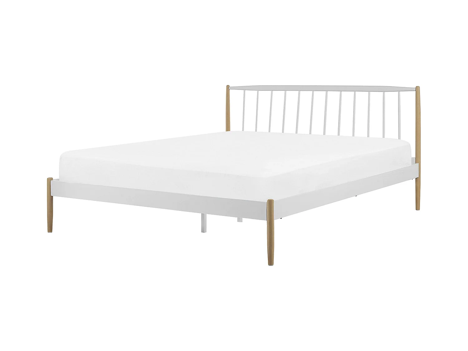 Letto Metallo MAURS 160 x 200 cm Bianco