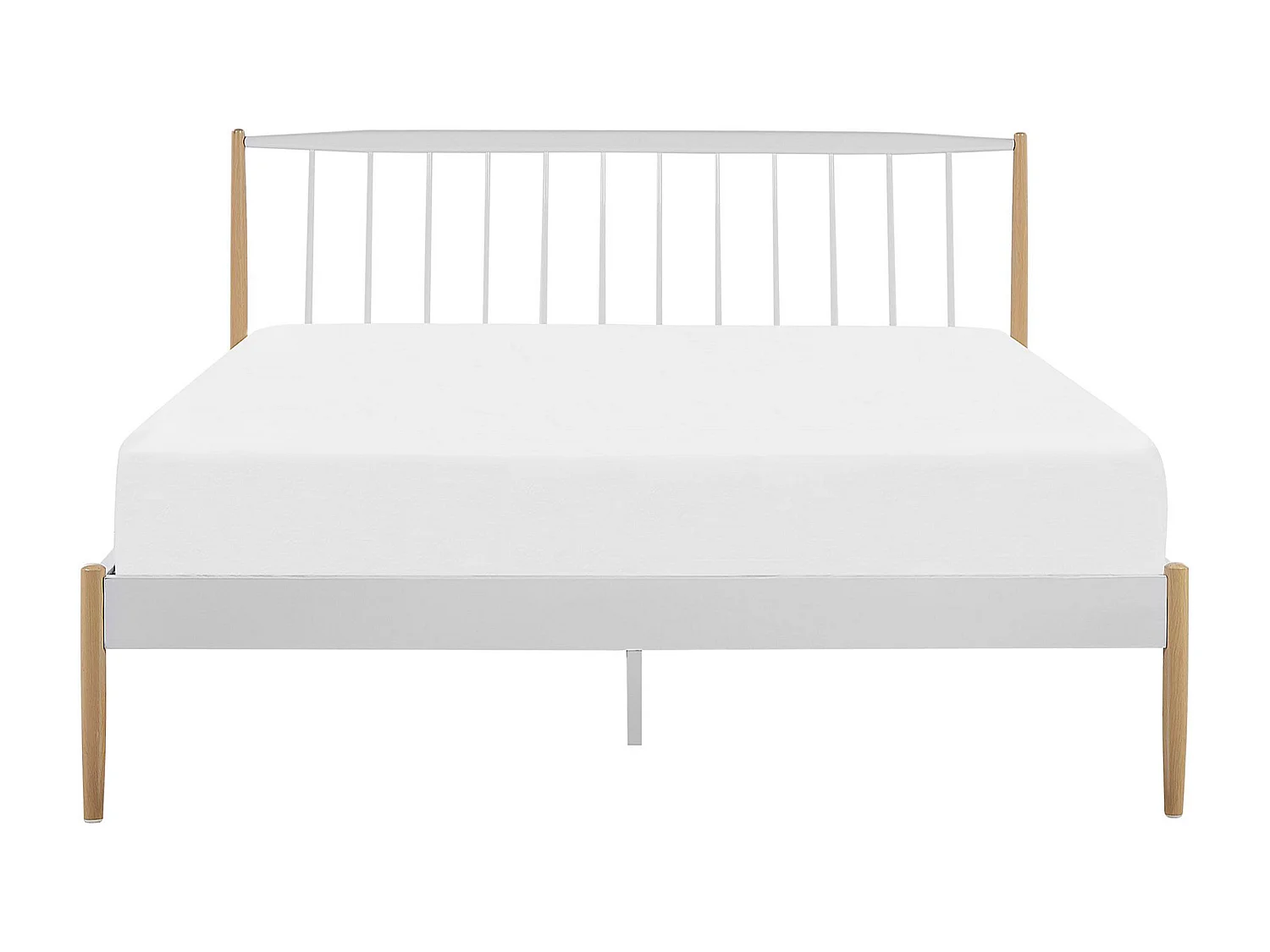 Zeitlos schönes Metallbett in schlichtem Design 160 x 200 cm weiß Maurs