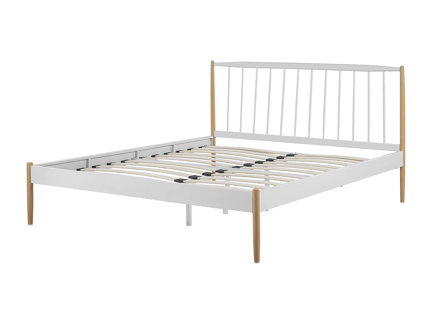 Zeitlos schönes Metallbett in schlichtem Design 160 x 200 cm weiß Maurs