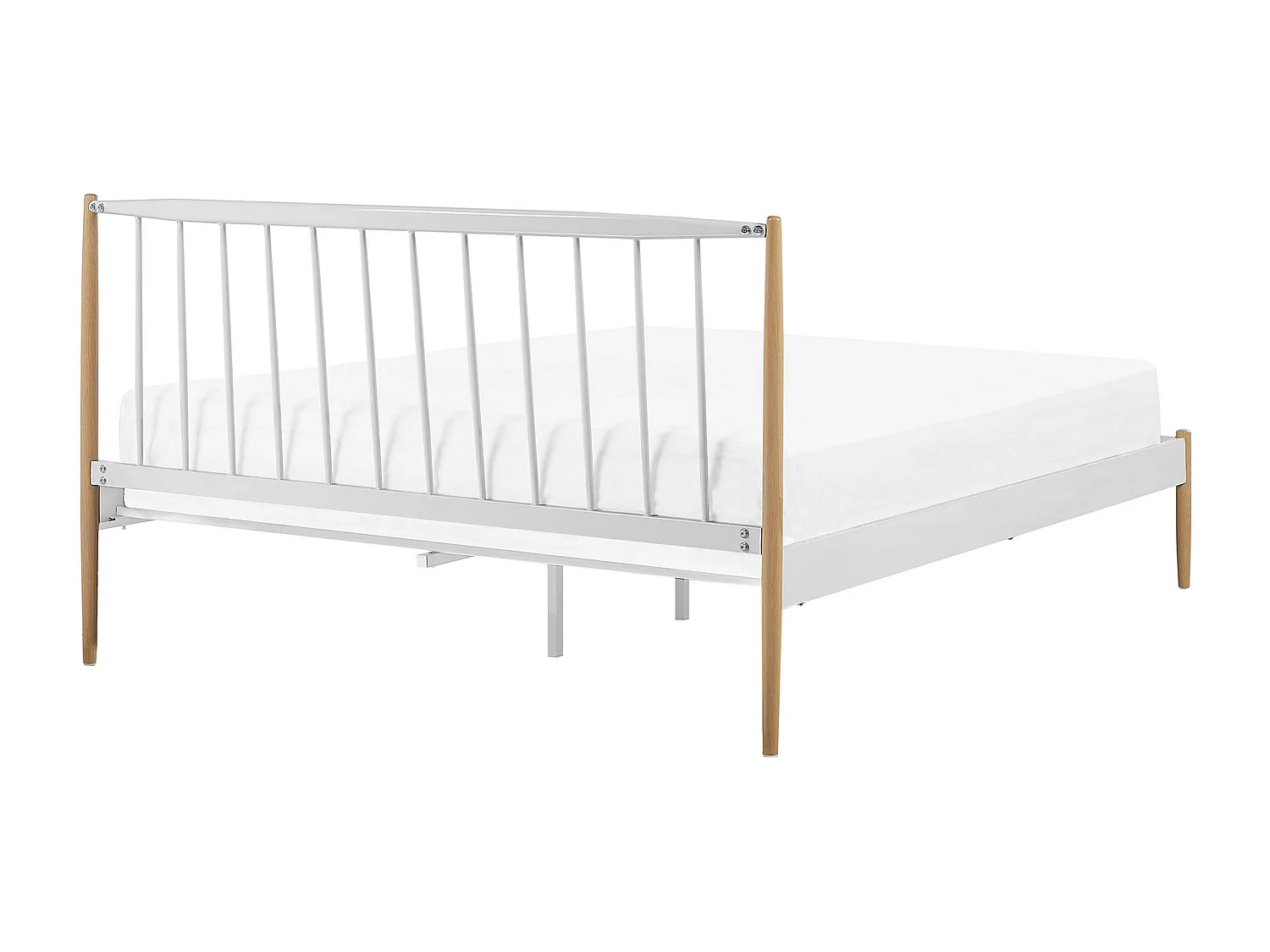 Zeitlos schönes Metallbett in schlichtem Design 160 x 200 cm weiß Maurs